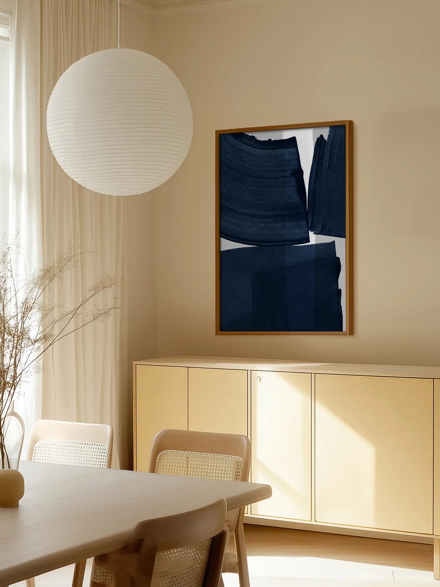 Dark Blue Strokes No1 Poster