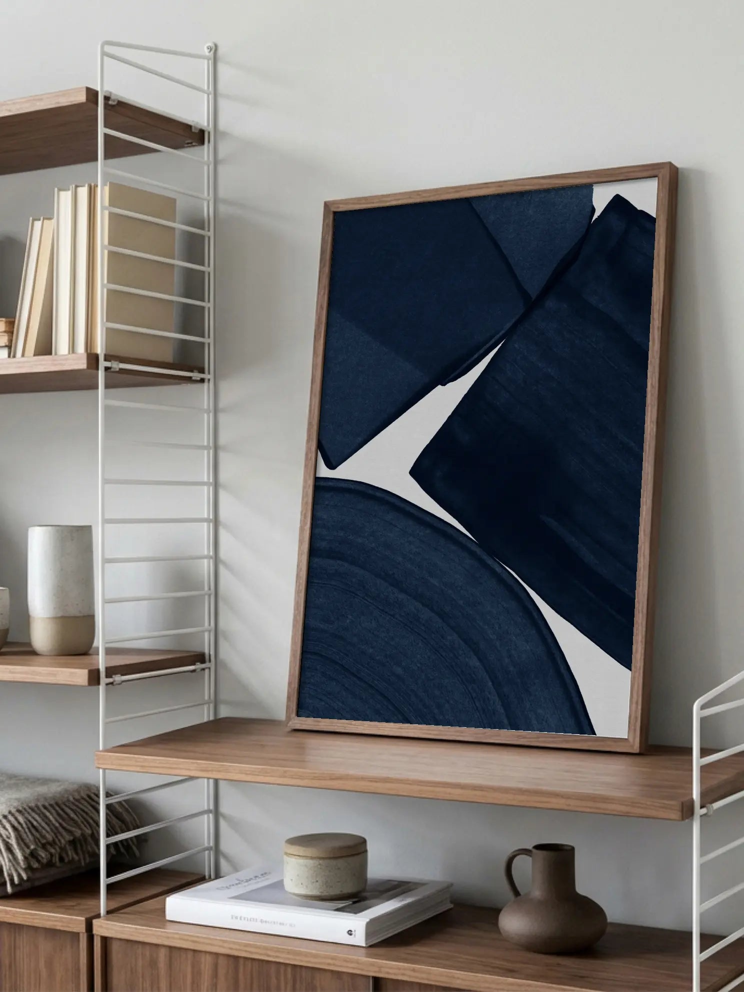 Dark Blue Strokes No2 Poster
