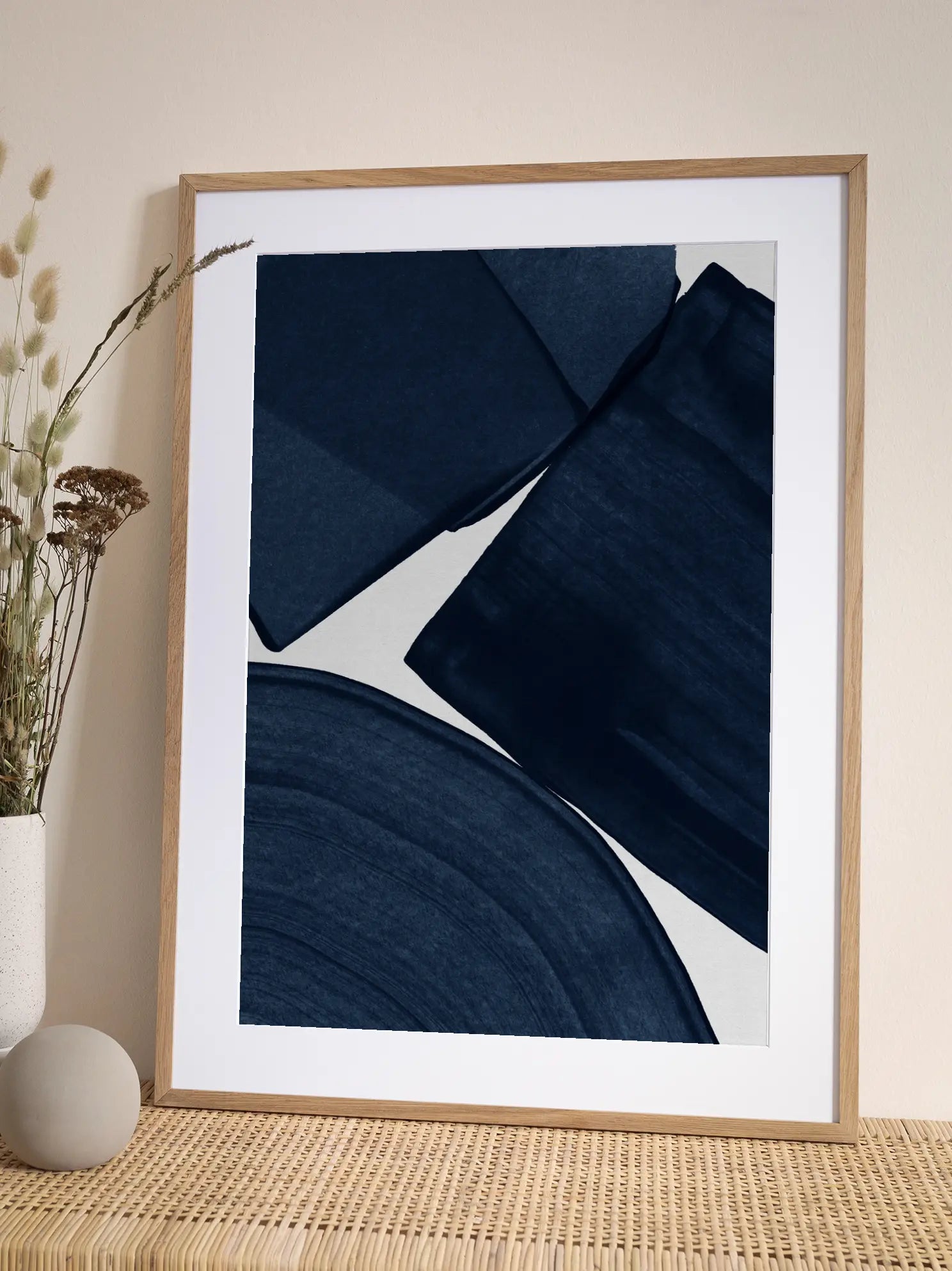 Dark Blue Strokes No2 Poster