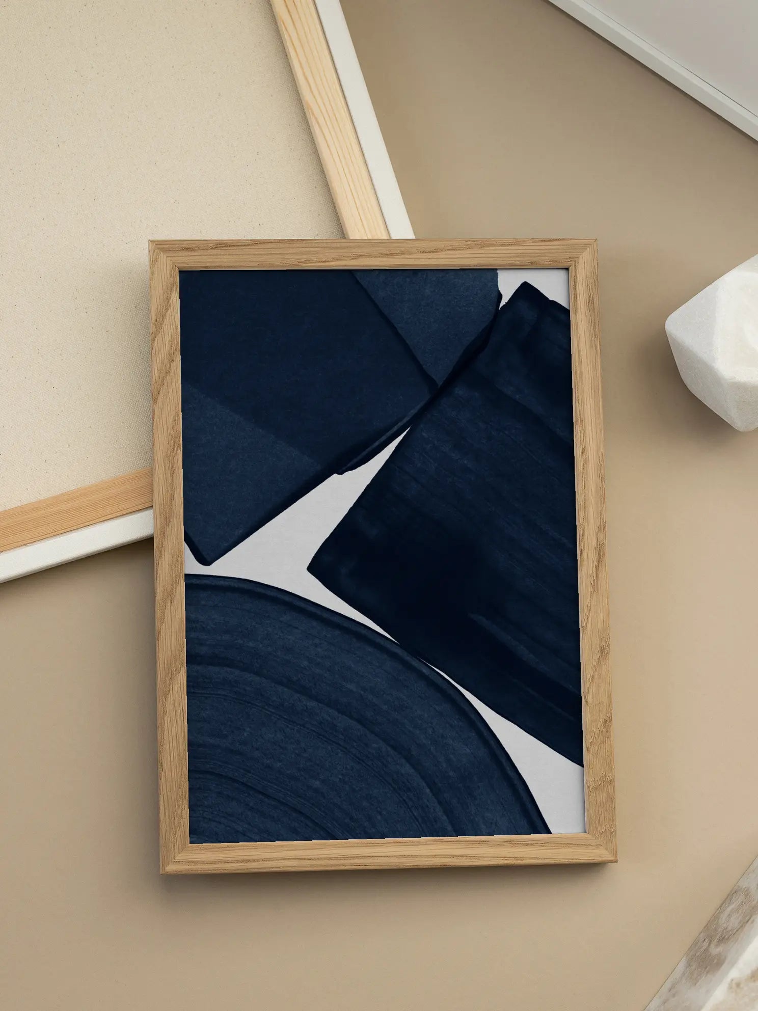 Dark Blue Strokes No2 Poster