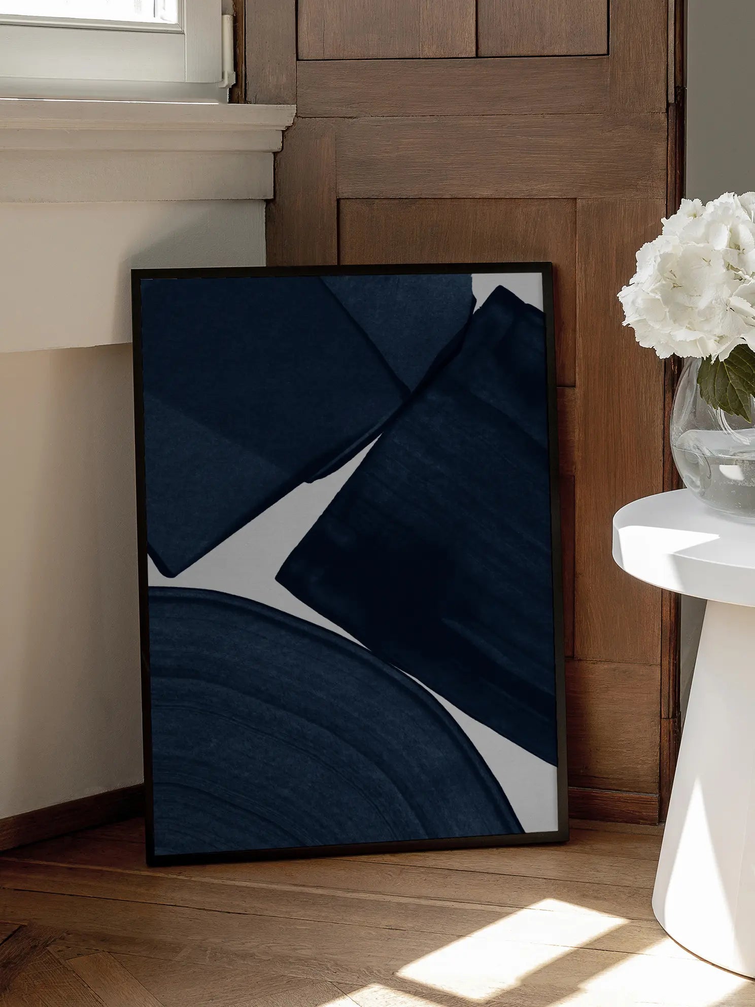 Dark Blue Strokes No2 Poster