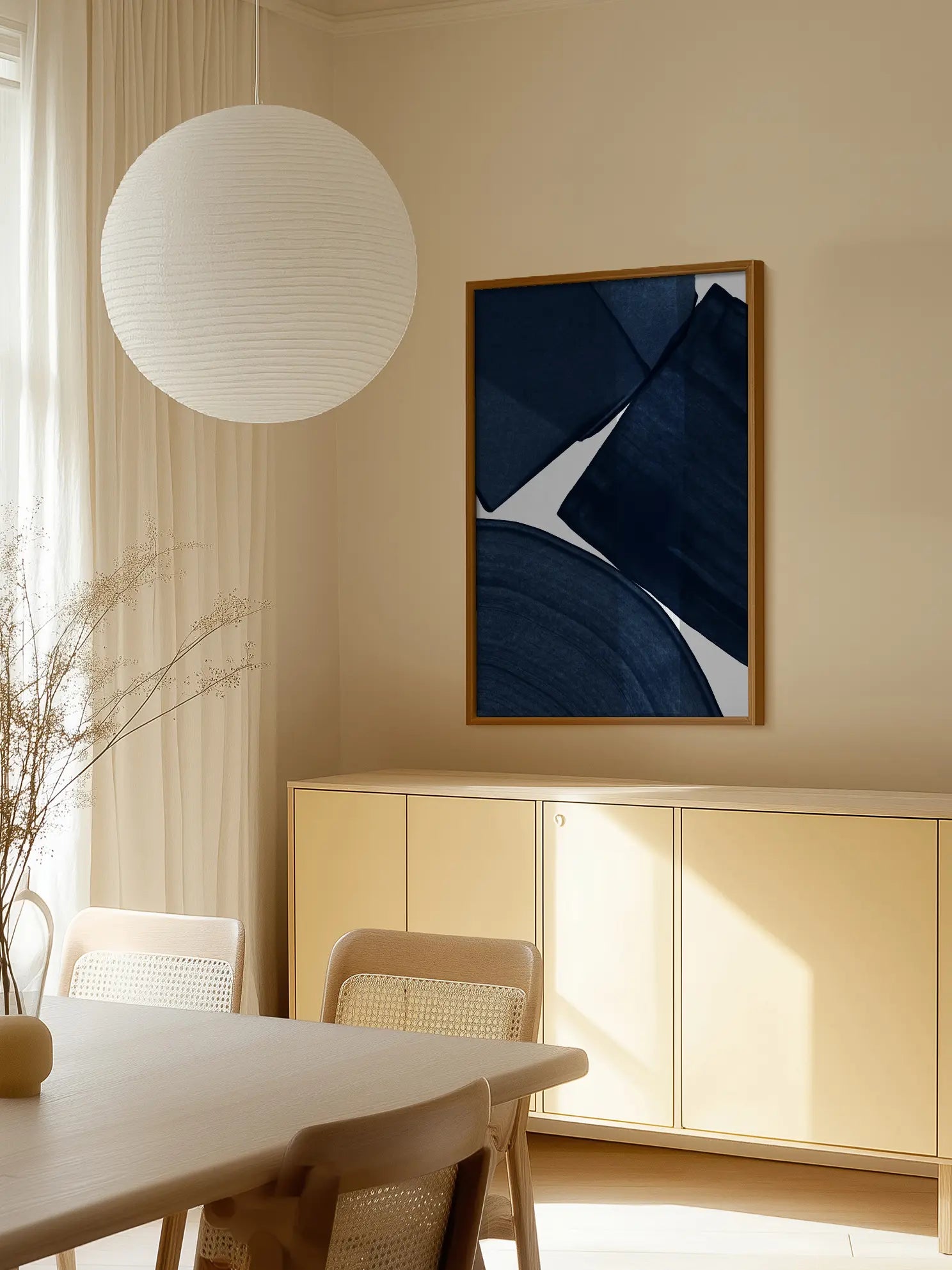 Dark Blue Strokes No2 Poster