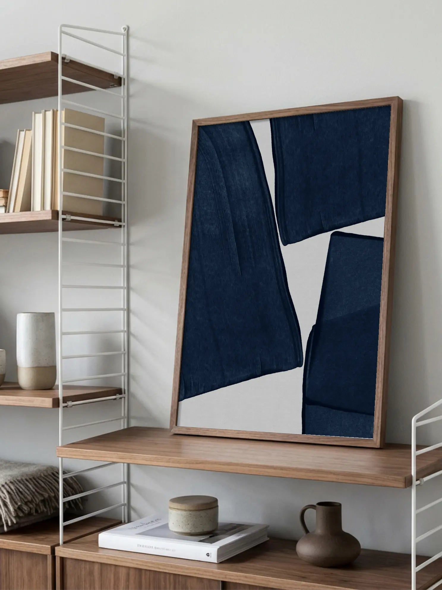 Dark Blue Strokes No3 Poster