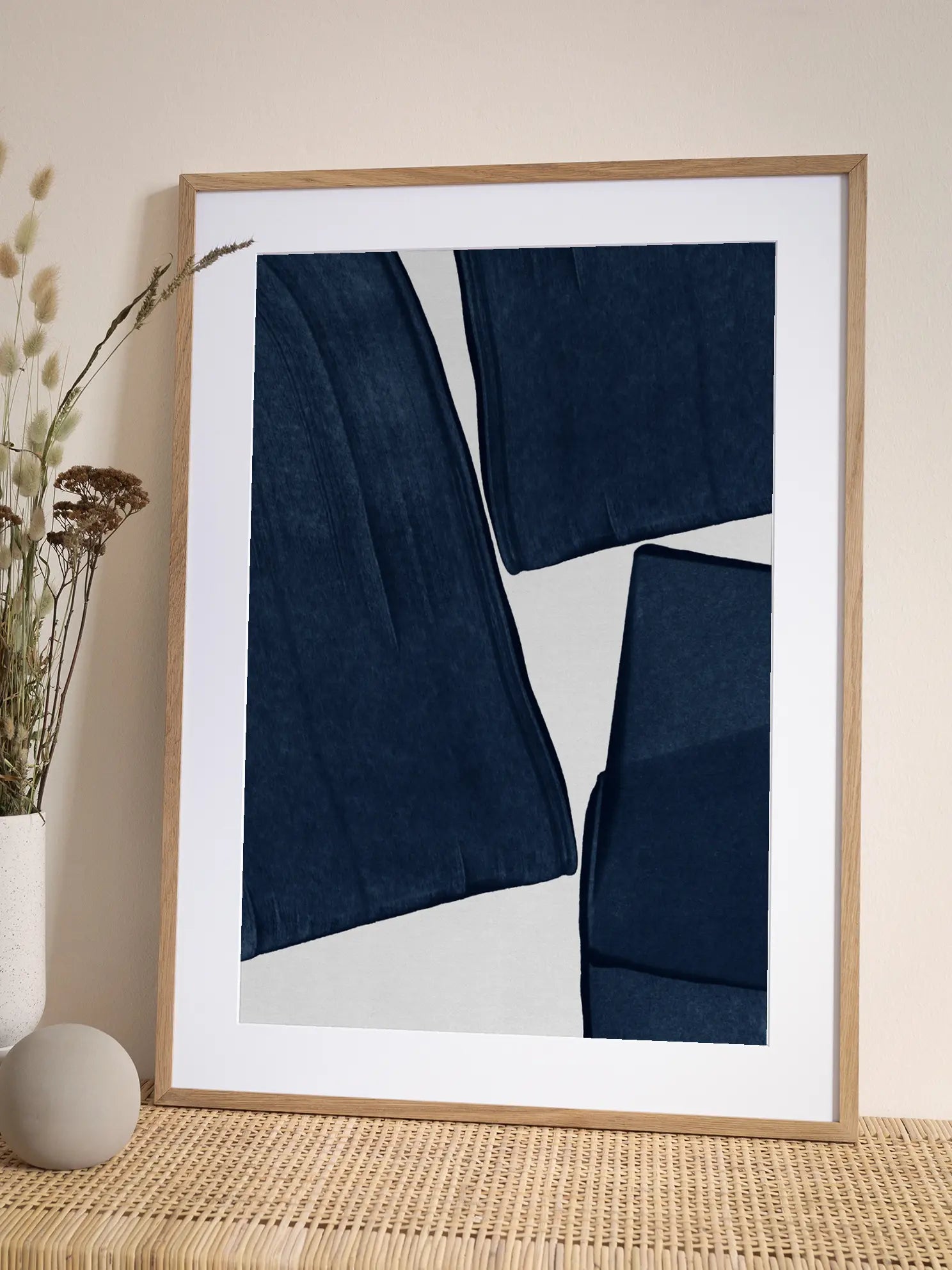 Dark Blue Strokes No3 Poster