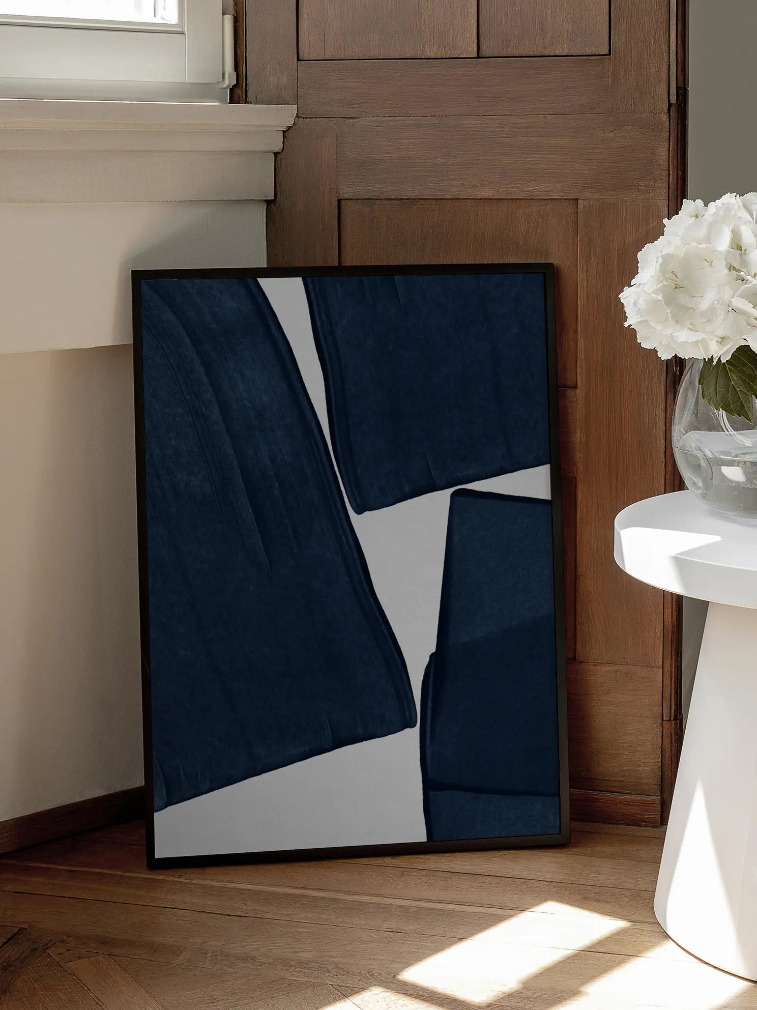 Dark Blue Strokes No3 Poster