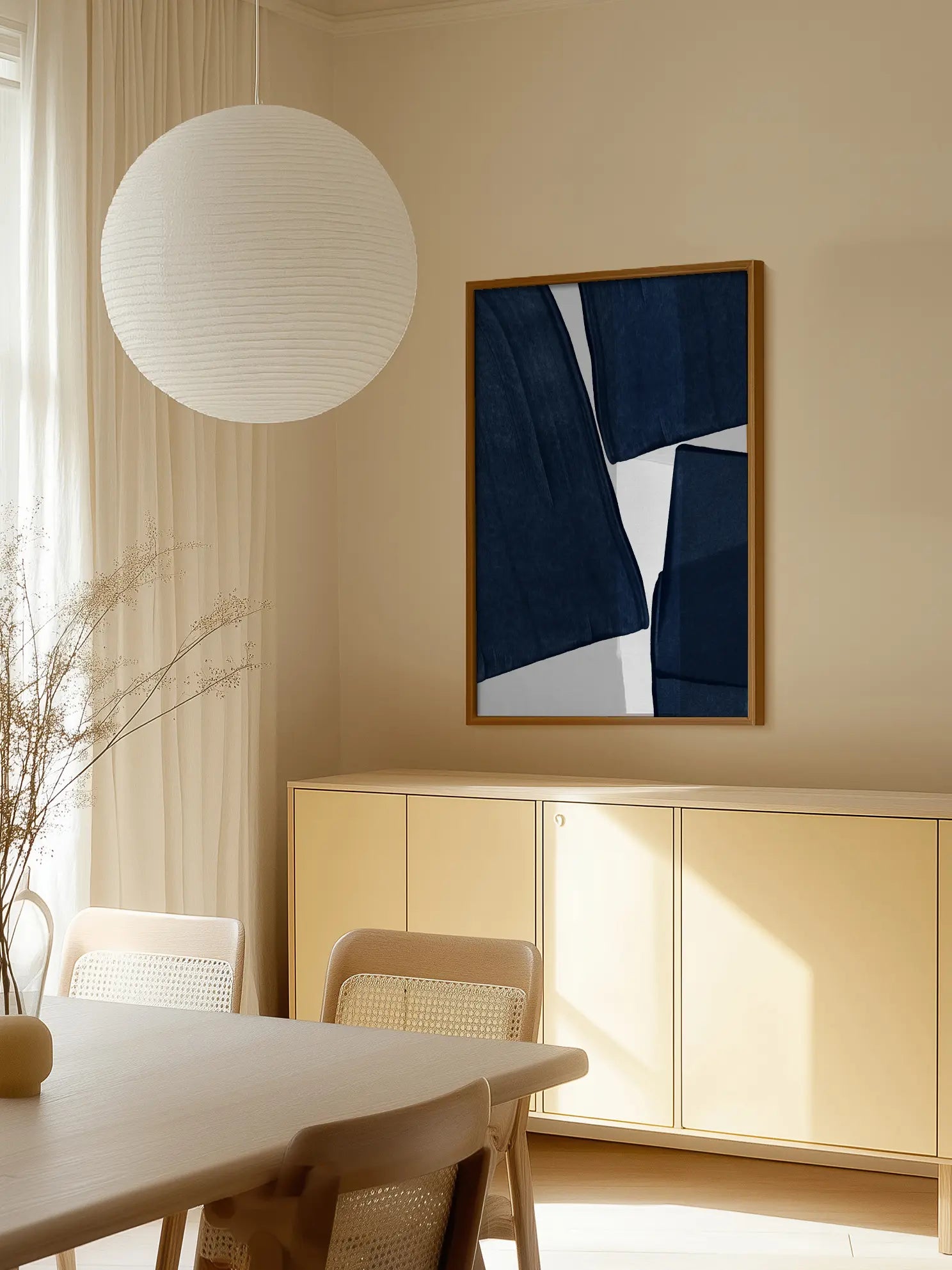 Dark Blue Strokes No3 Poster