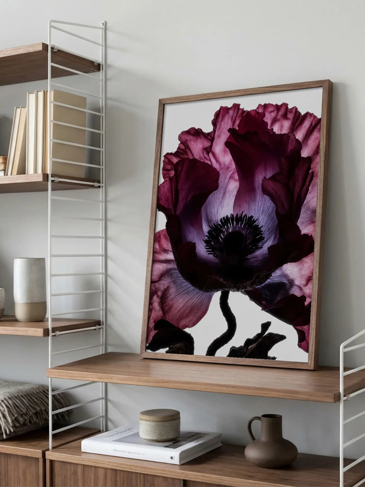 Dark Poppy Flower Poster