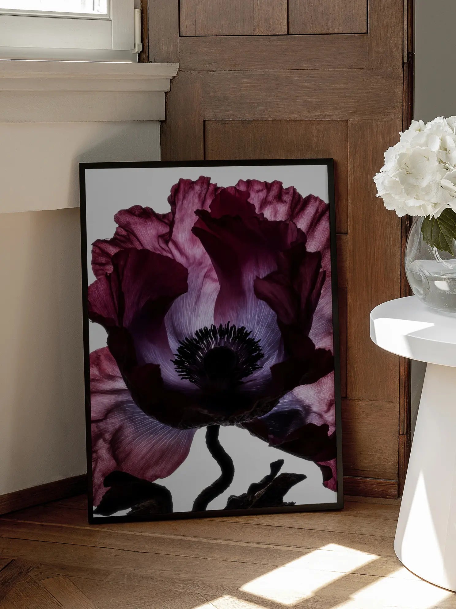 Dark Poppy Flower Poster