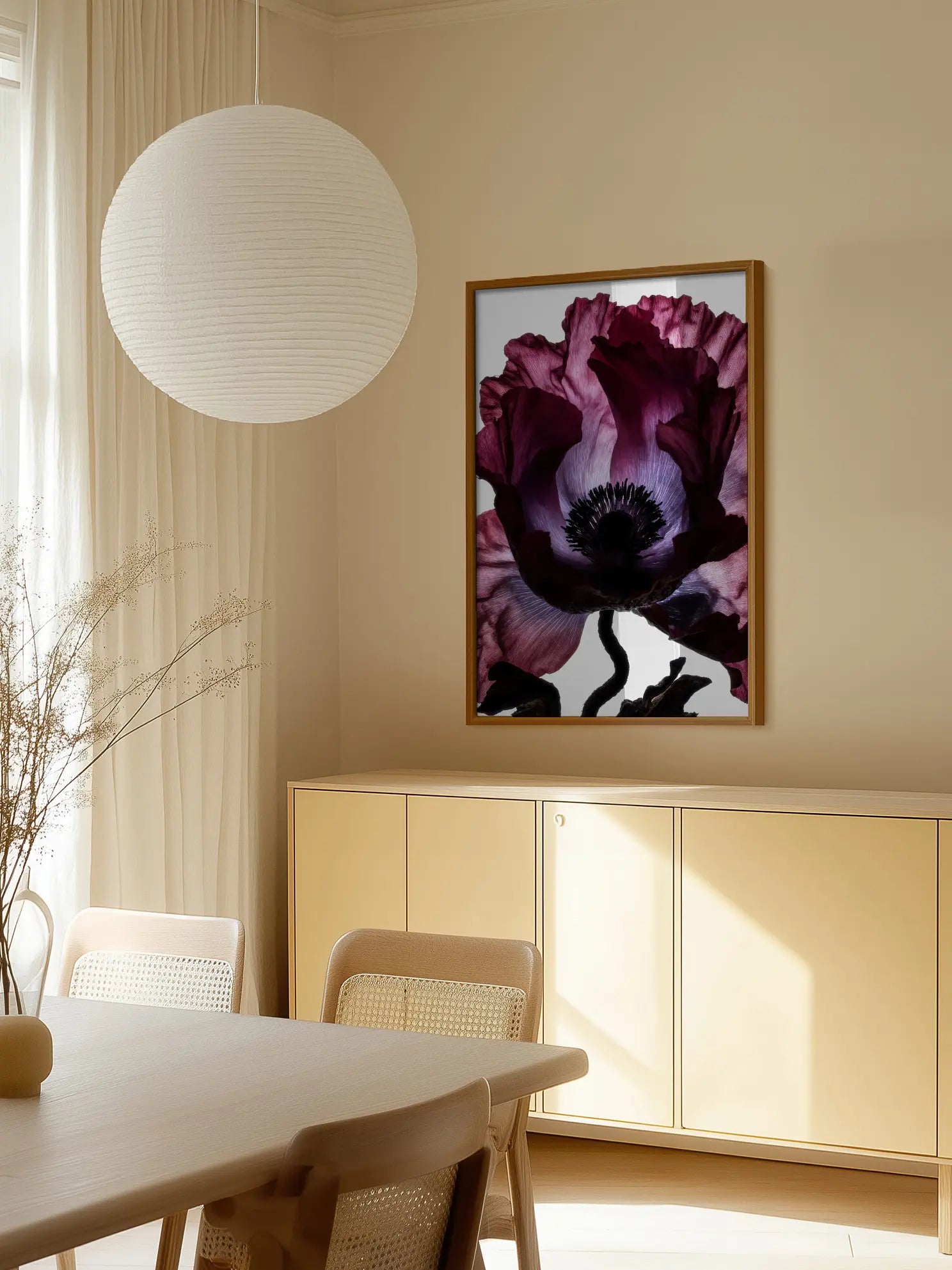 Dark Poppy Flower Poster