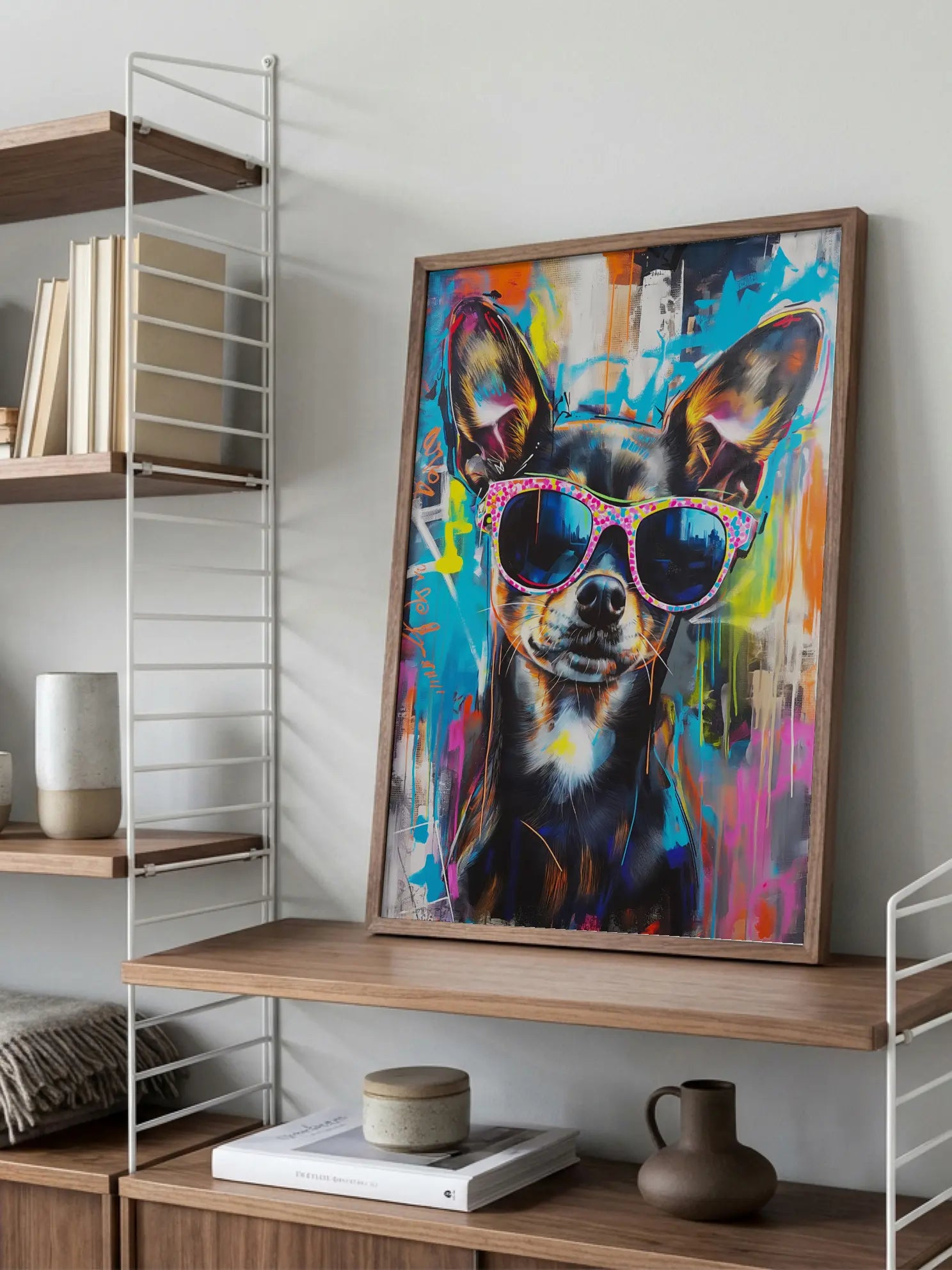 Dog With Sunglasses Poster
