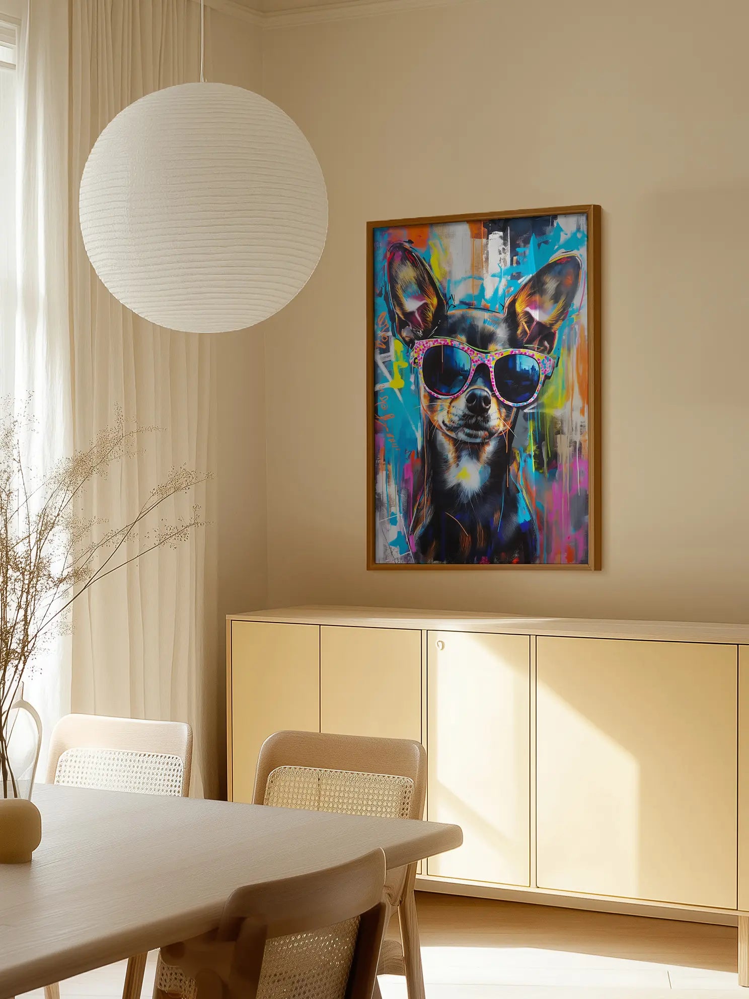 Dog With Sunglasses Poster