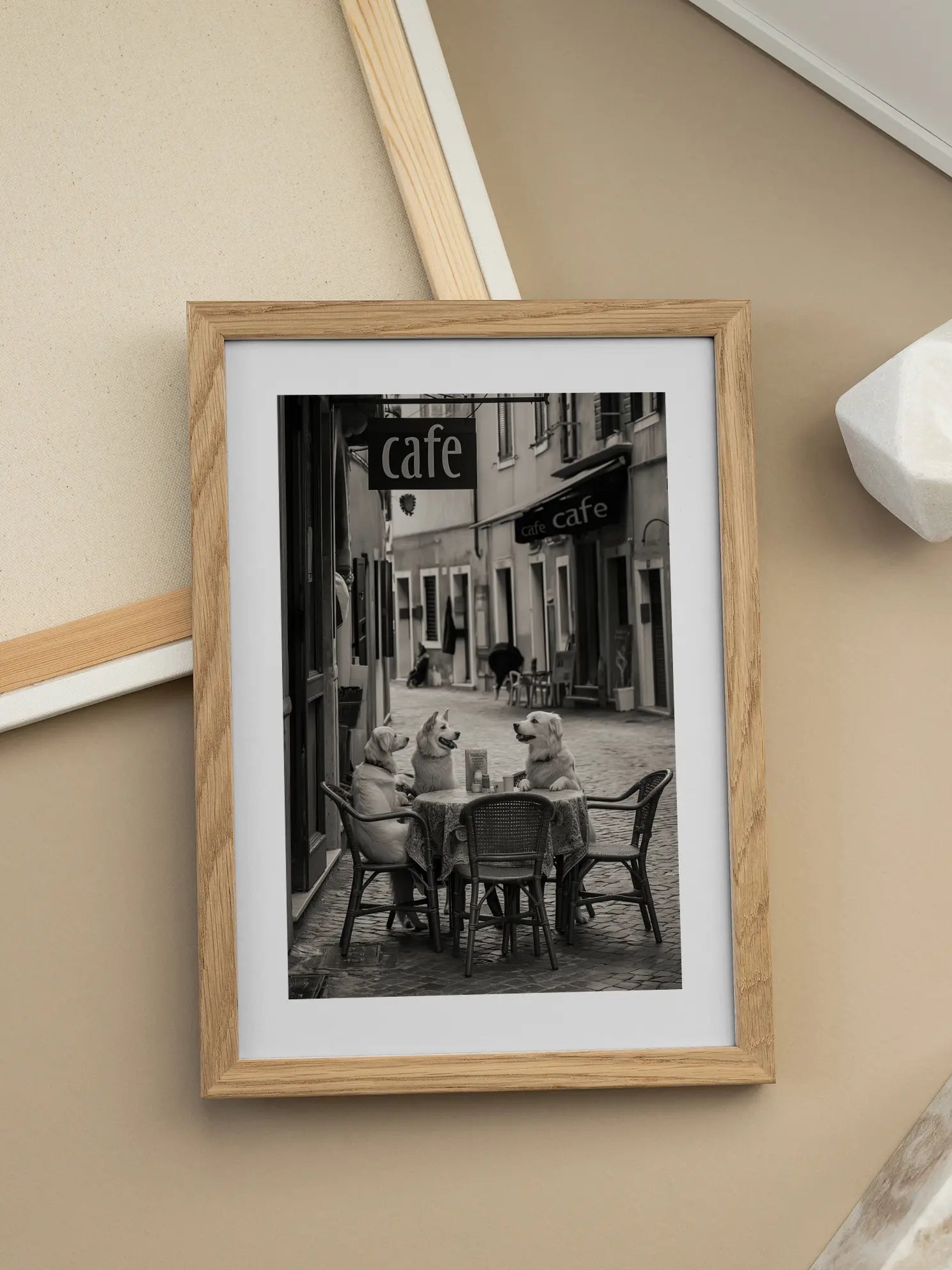 Dogs in a Café Poster