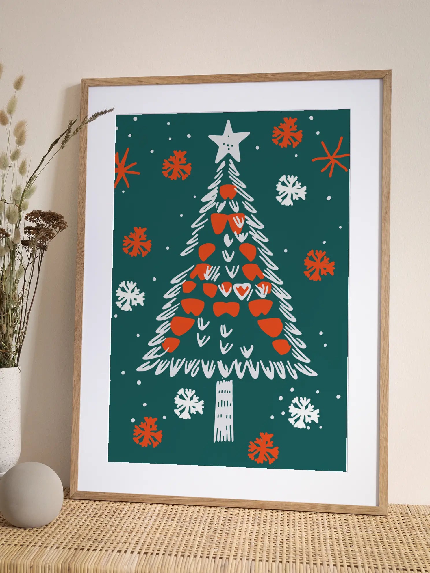 Doodle Christmas Tree Poster