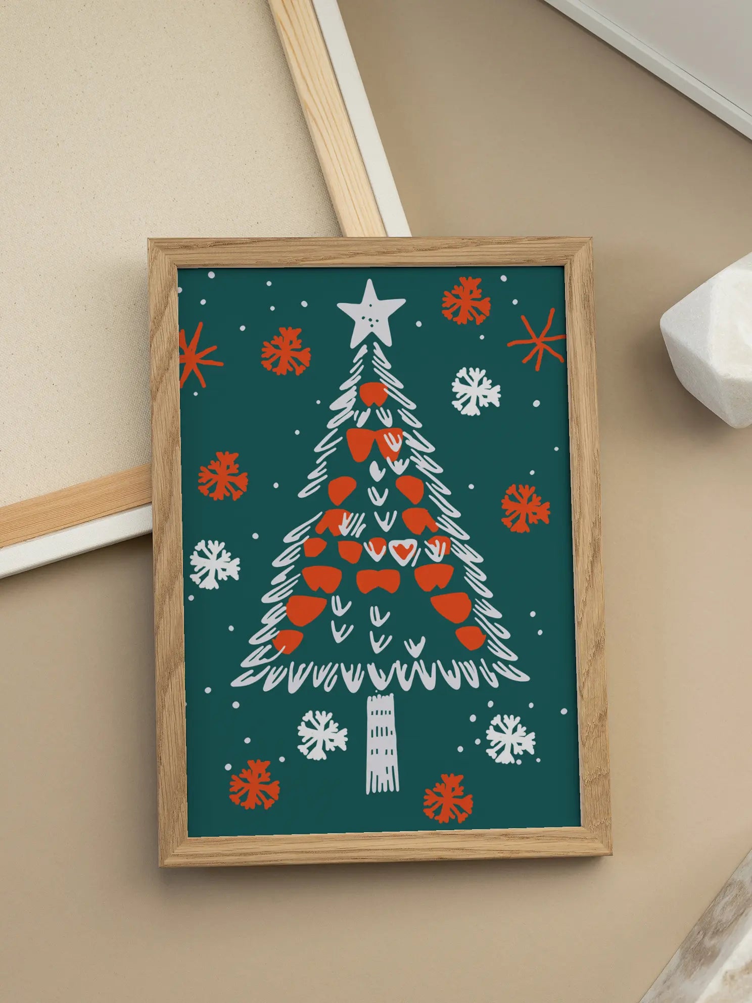 Doodle Christmas Tree Poster