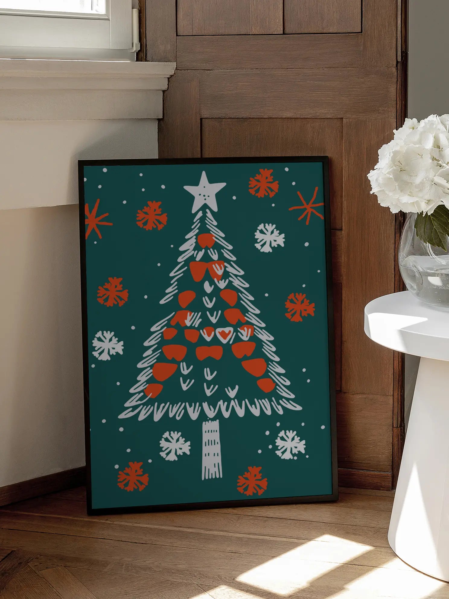 Doodle Christmas Tree Poster