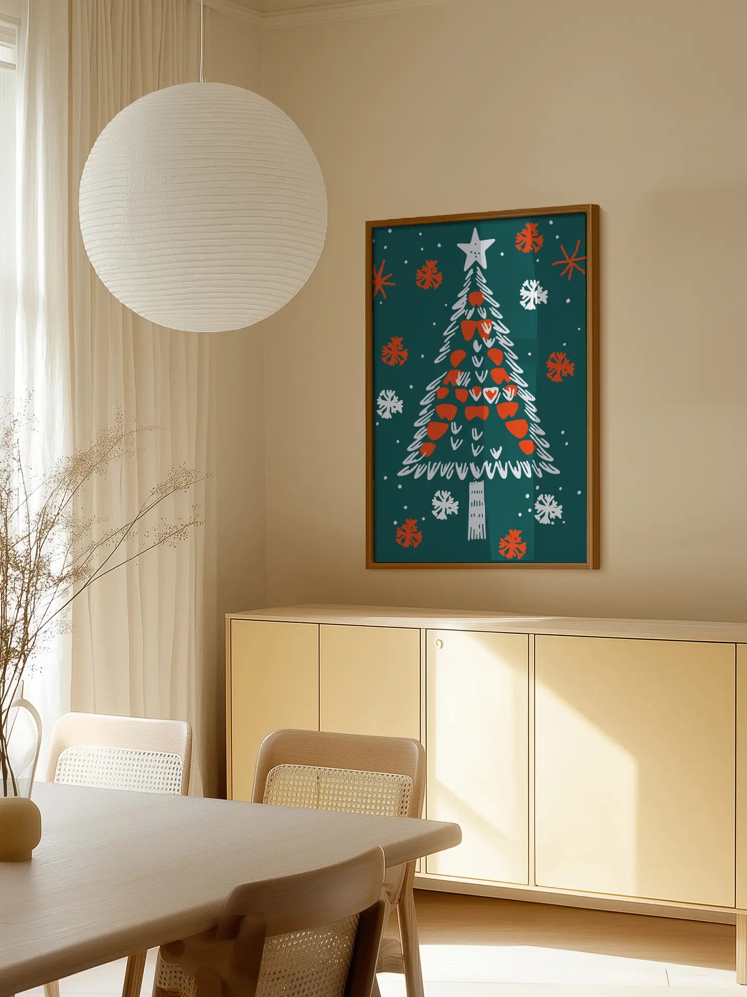 Doodle Christmas Tree Poster