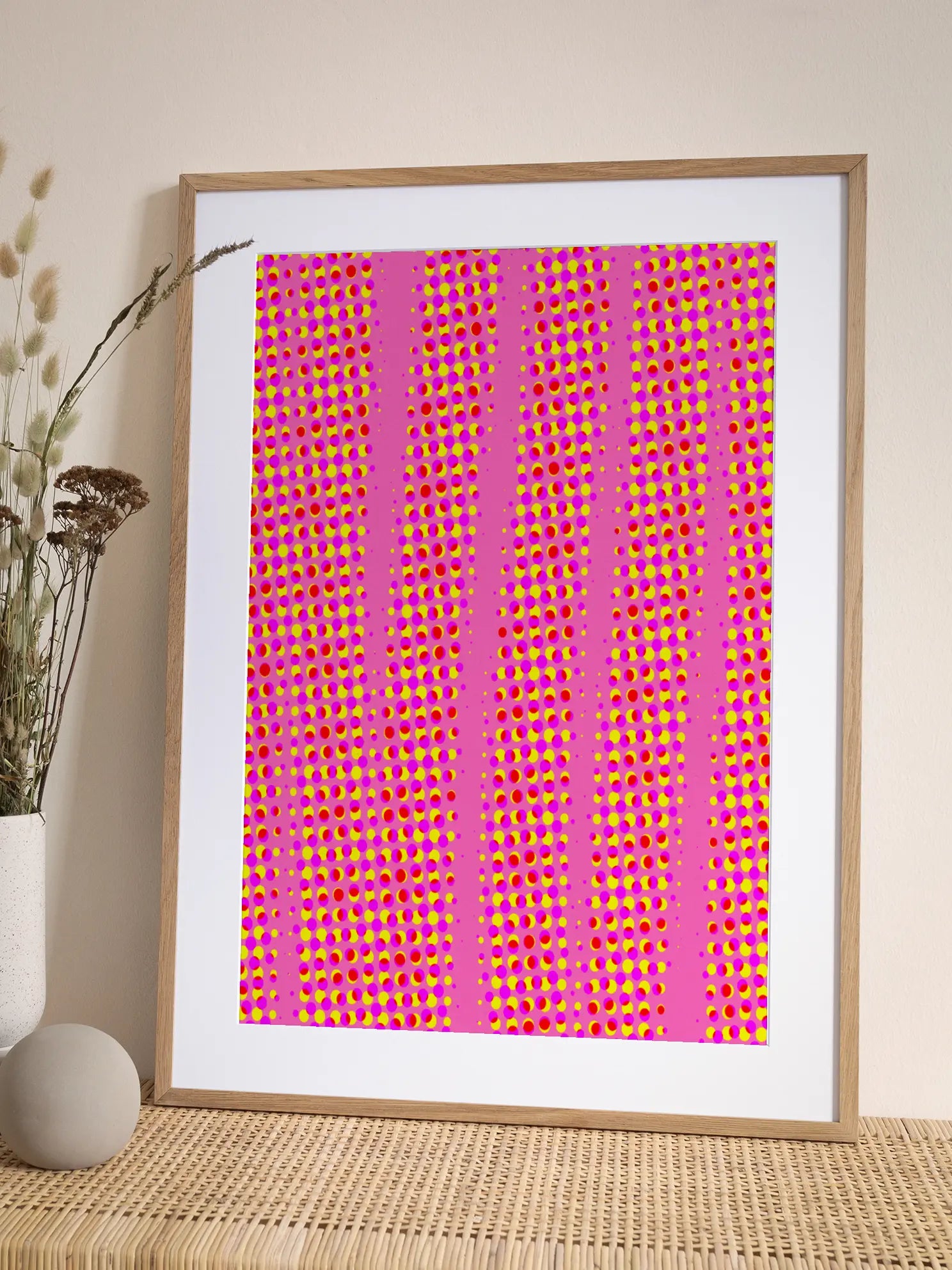 Dots on Pink Poster