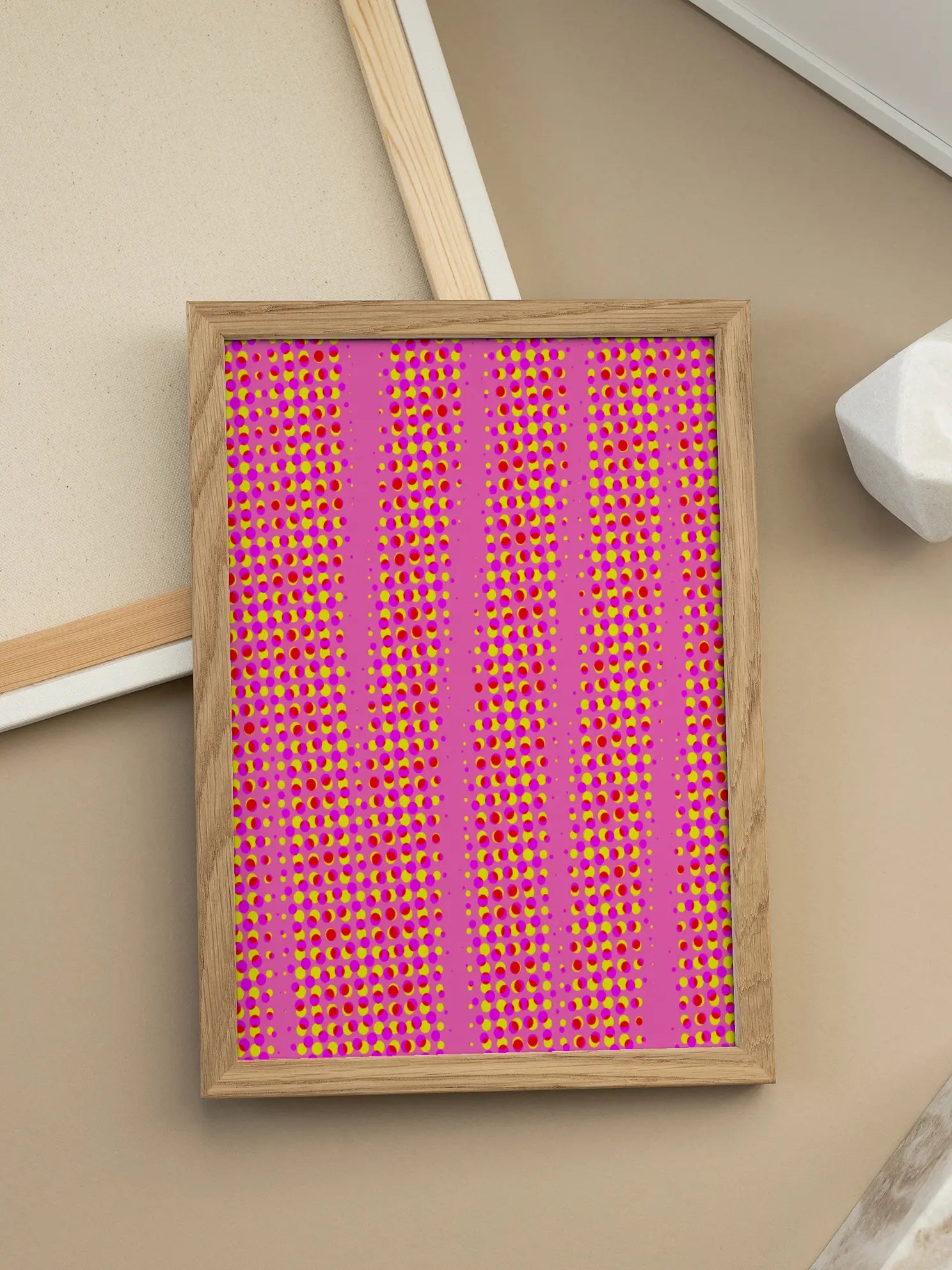 Dots on Pink Poster