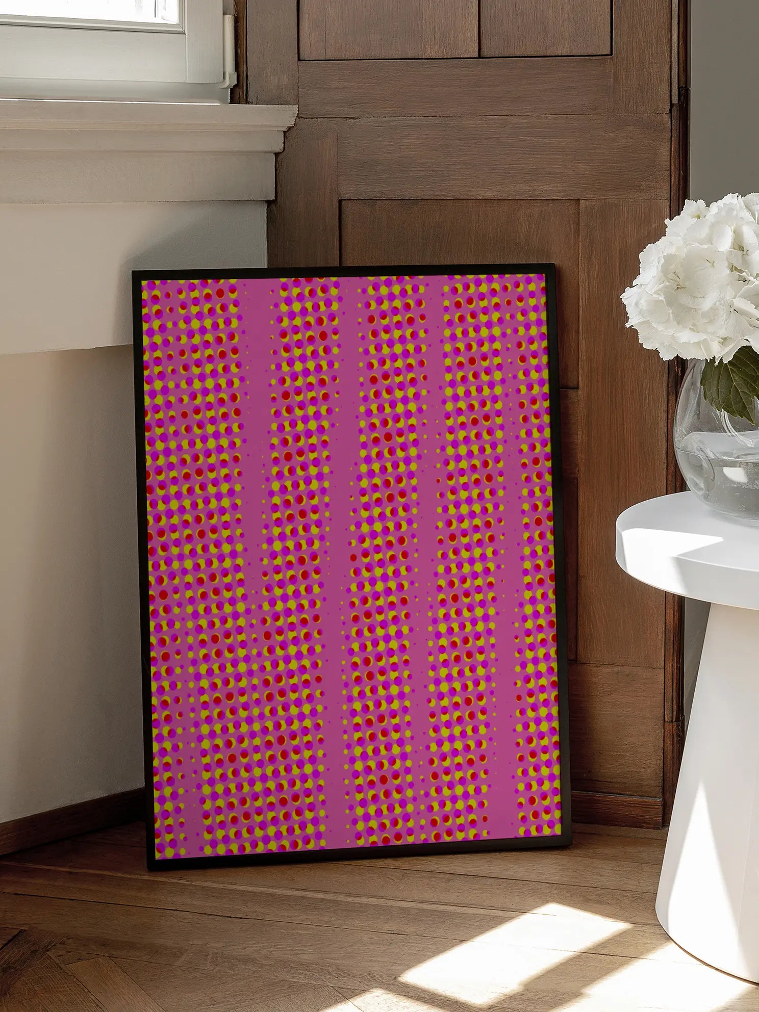 Dots on Pink Poster