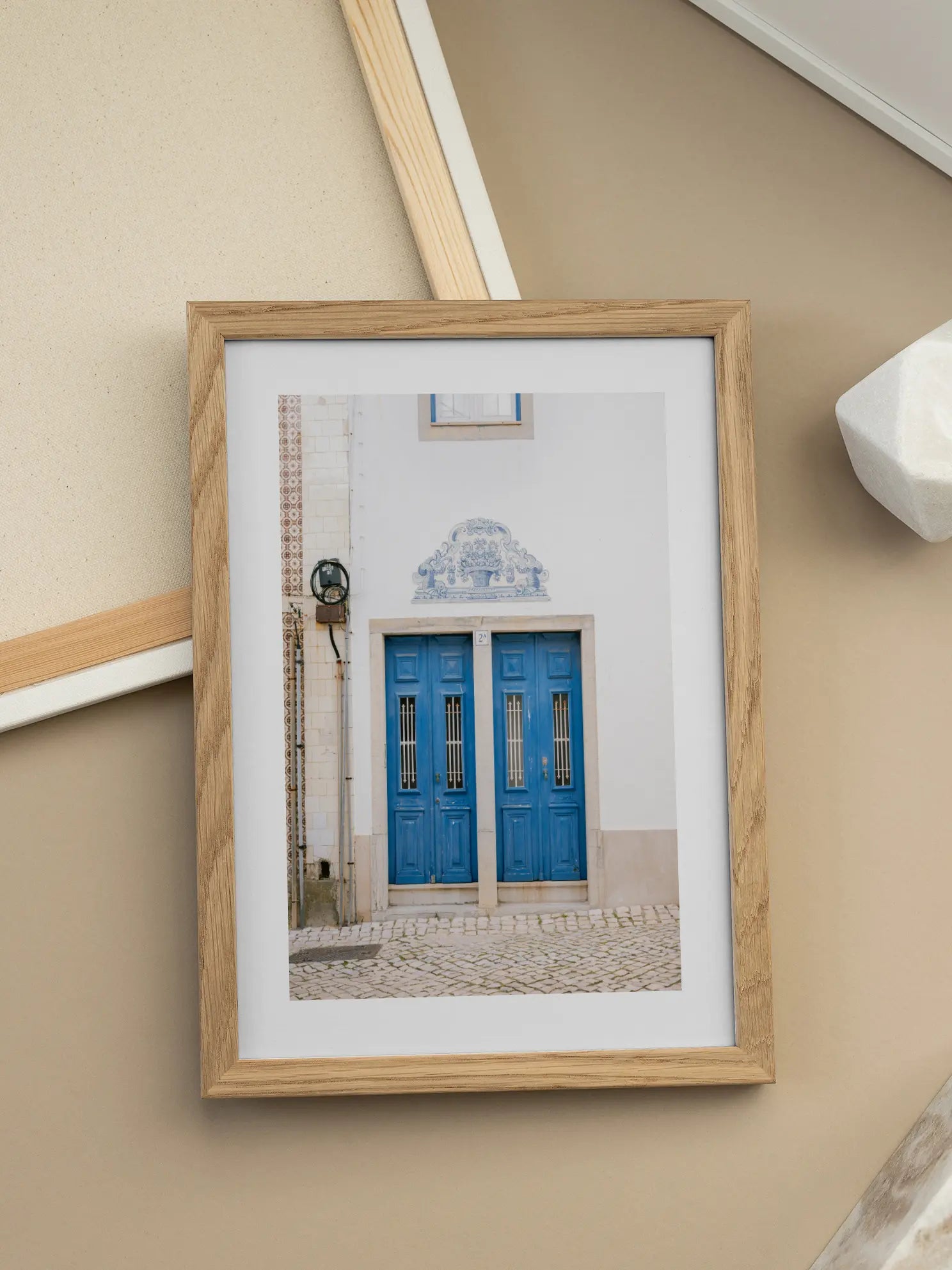 Double Blue Door Poster