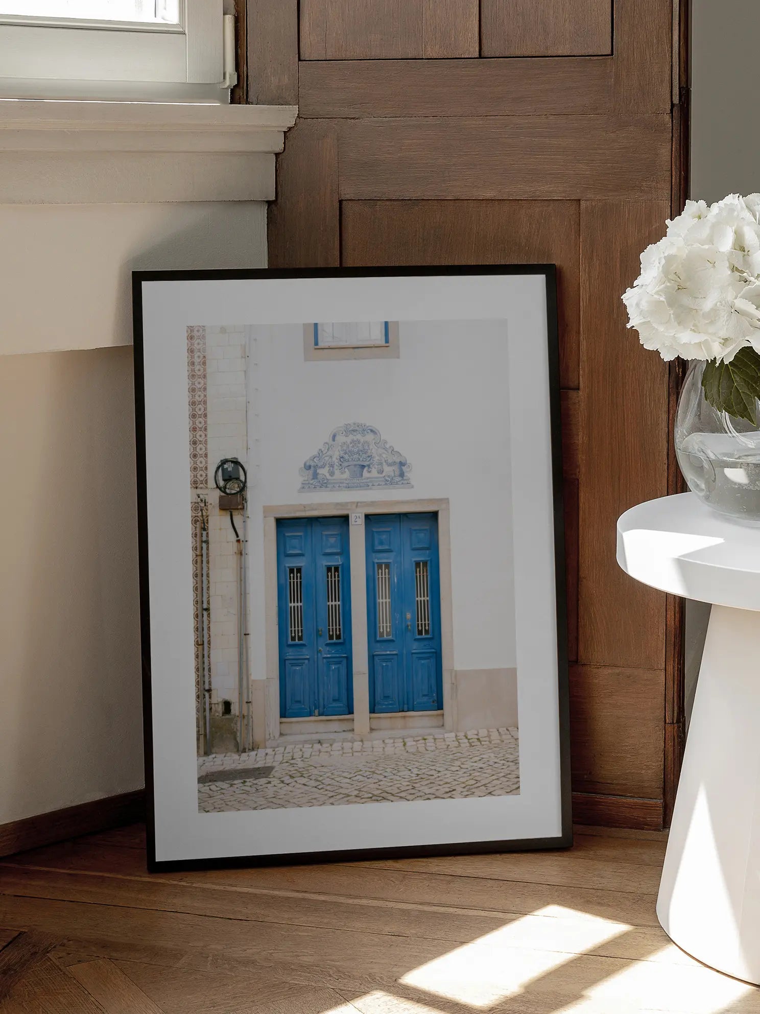 Double Blue Door Poster