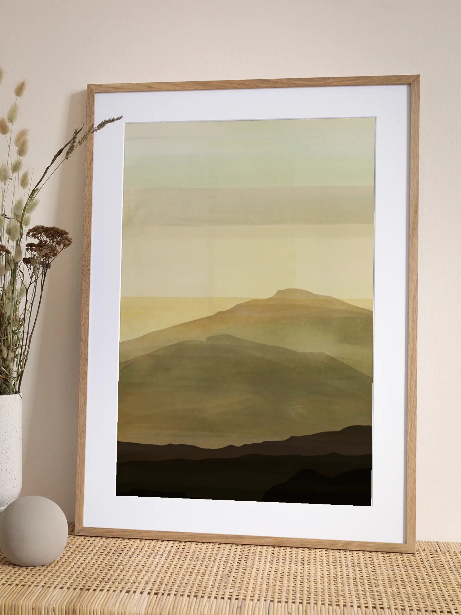 Earthy Watercolor Mountains No1 Poster