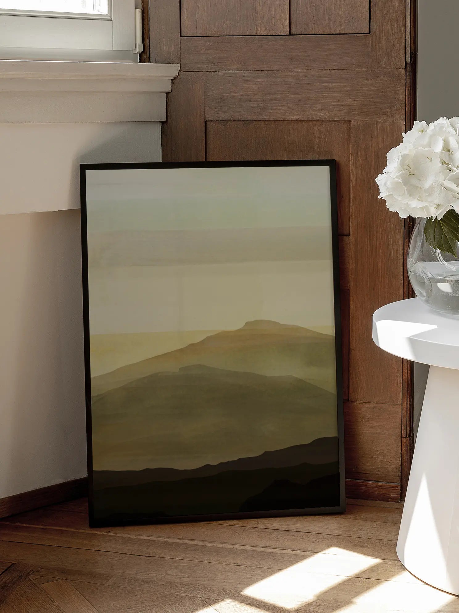 Earthy Watercolor Mountains No1 Poster