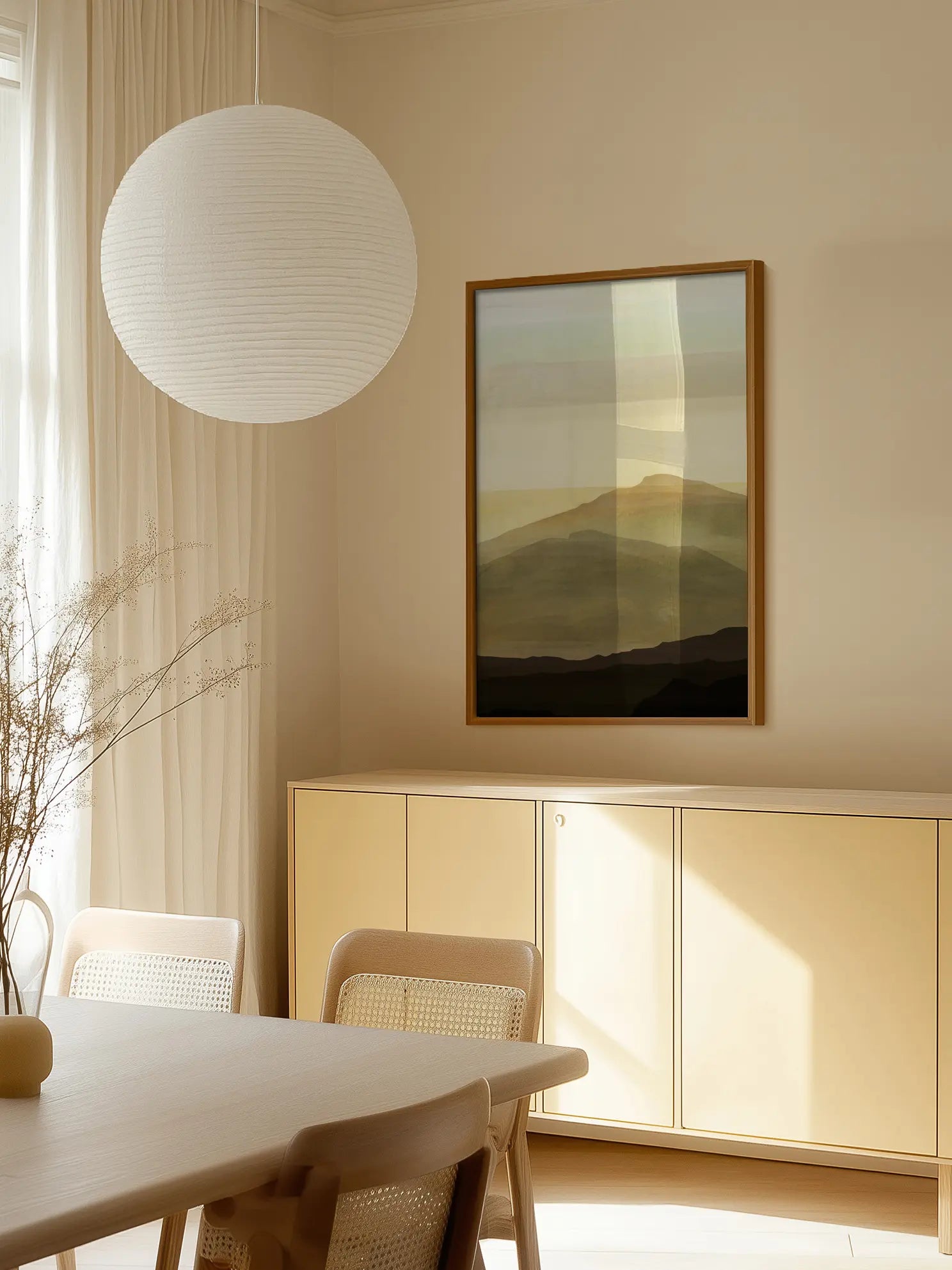 Earthy Watercolor Mountains No1 Poster