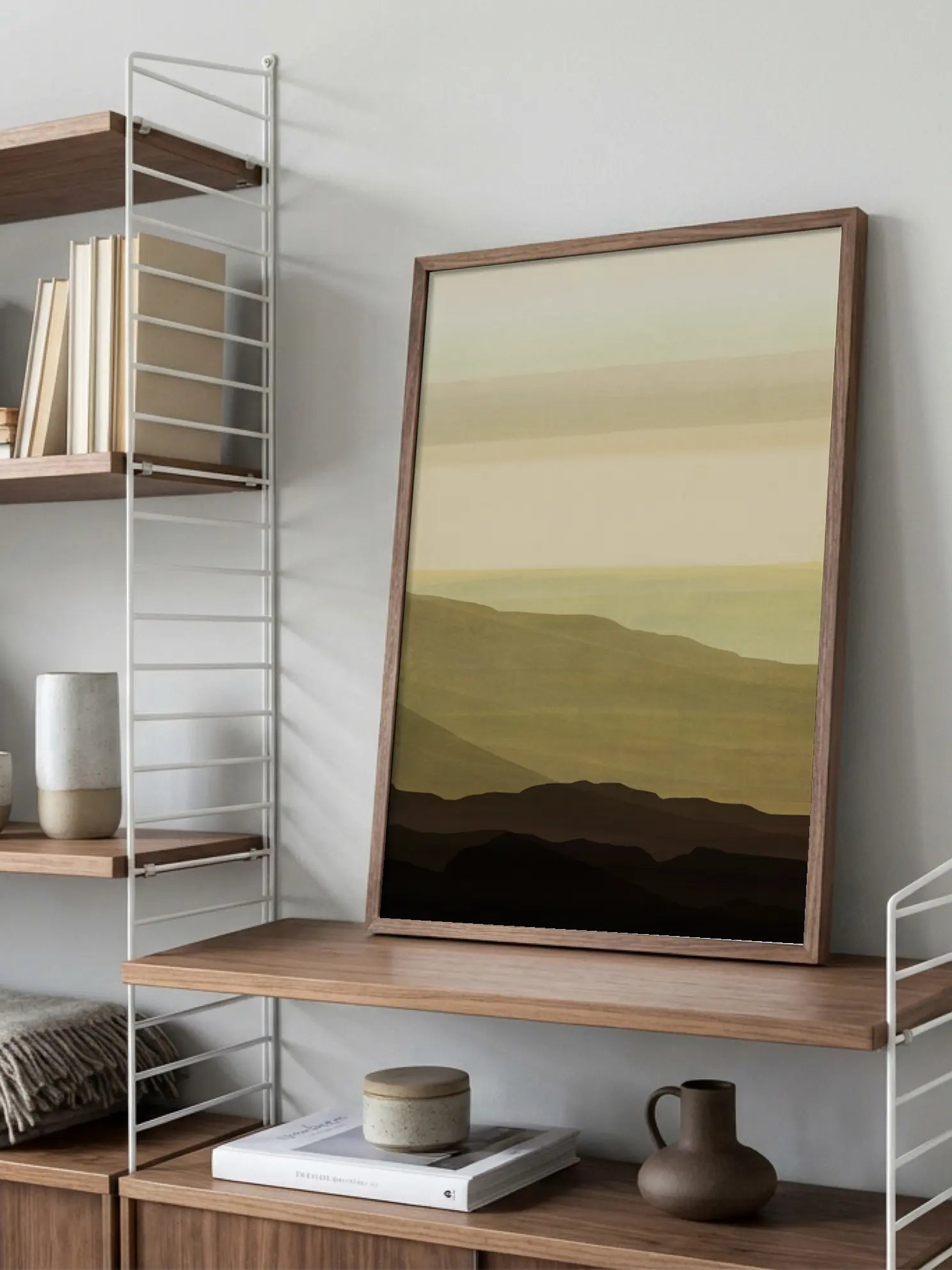 Earthy Watercolor Mountains No2 Poster