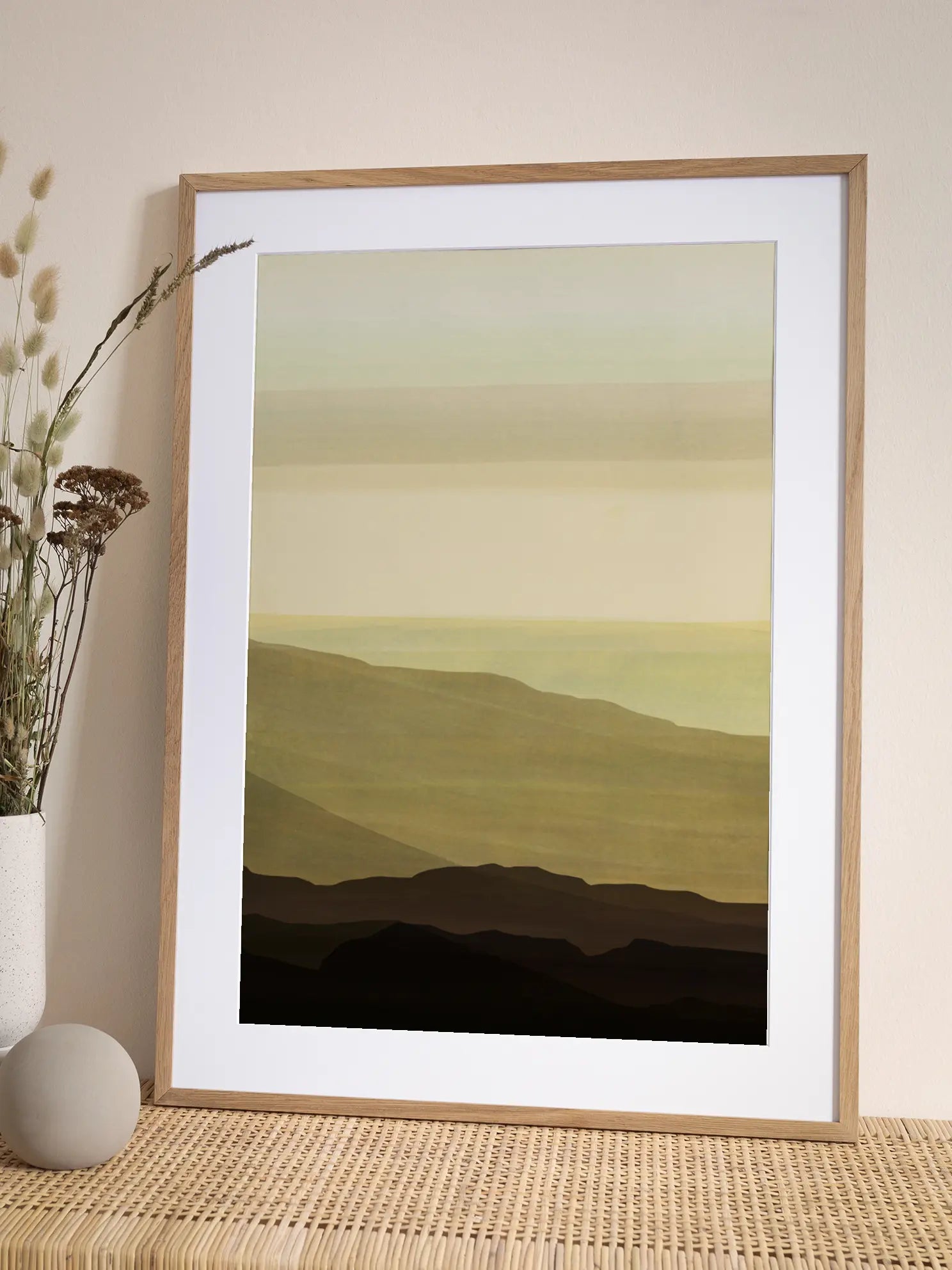 Earthy Watercolor Mountains No2 Poster