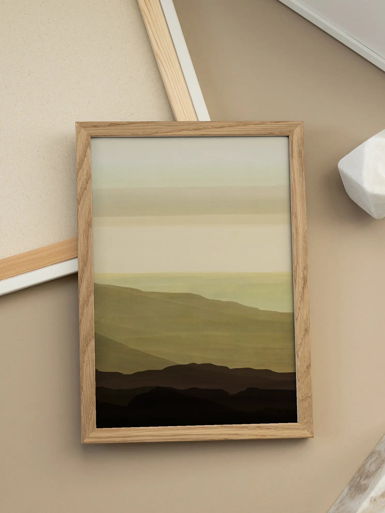 Earthy Watercolor Mountains No2 Poster