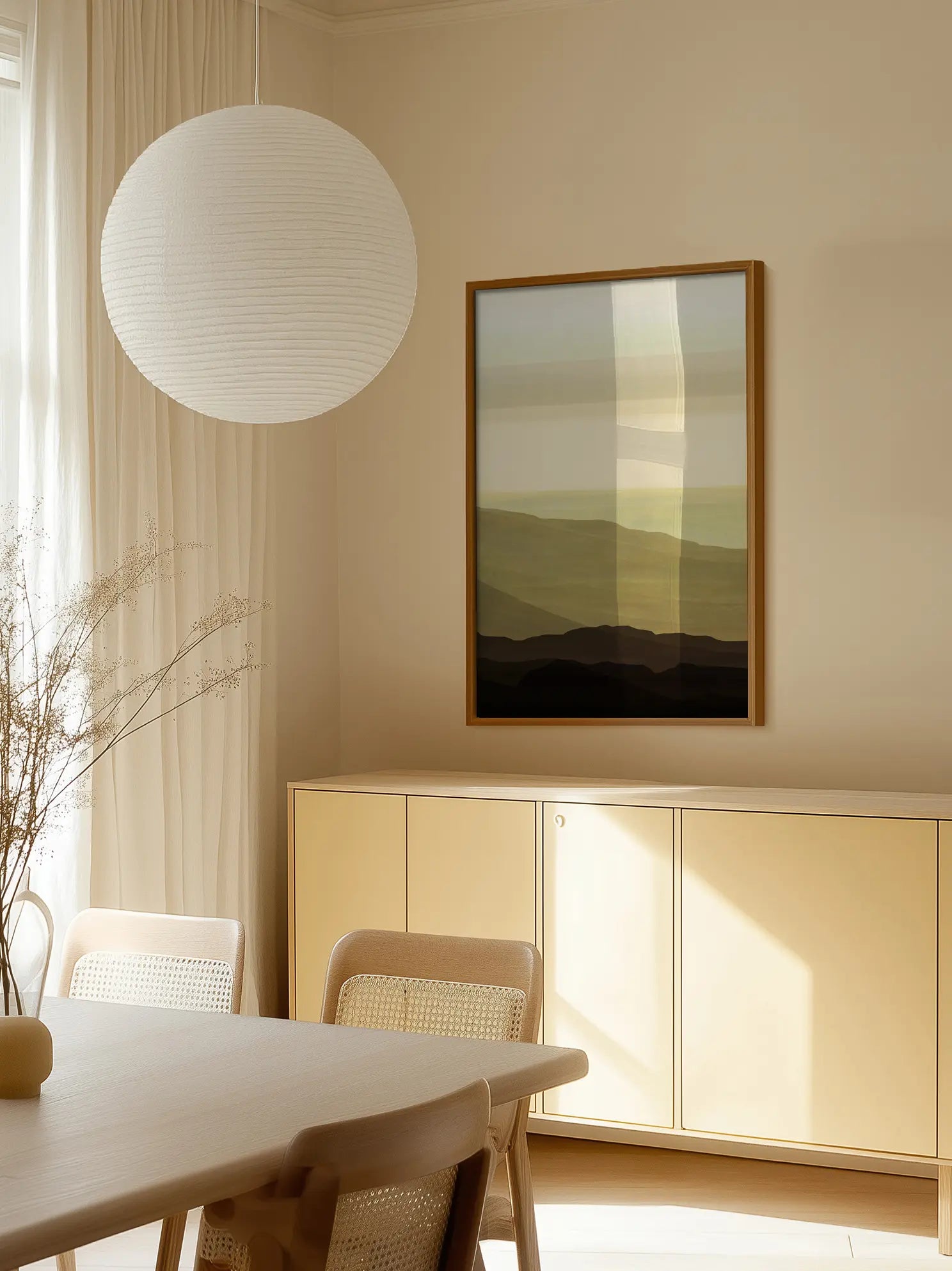 Earthy Watercolor Mountains No2 Poster