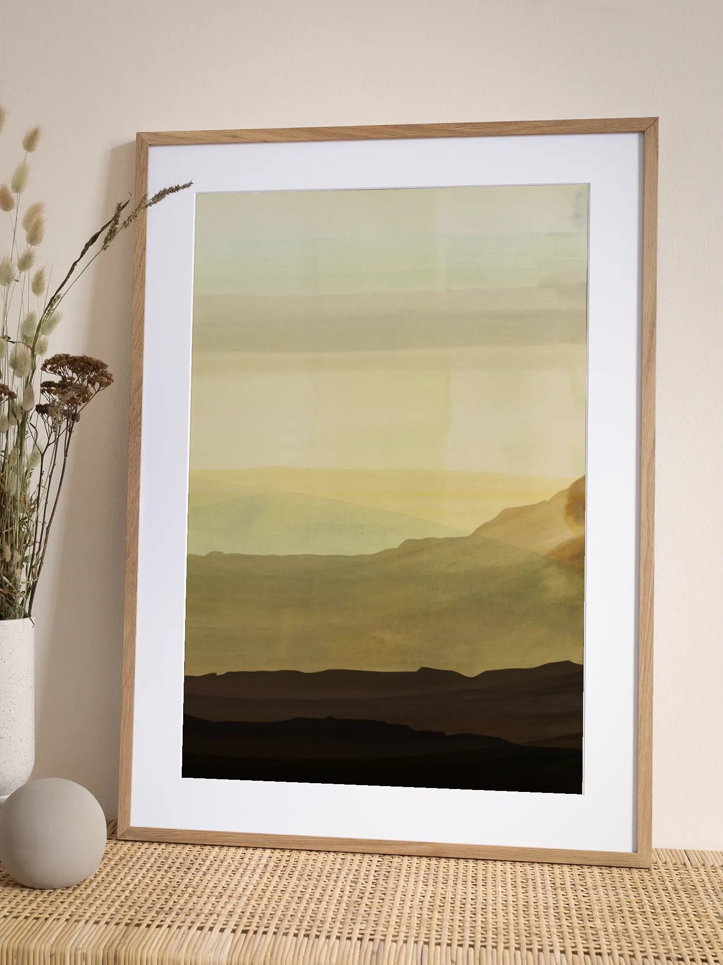 Earthy Watercolor Mountains No3 Poster