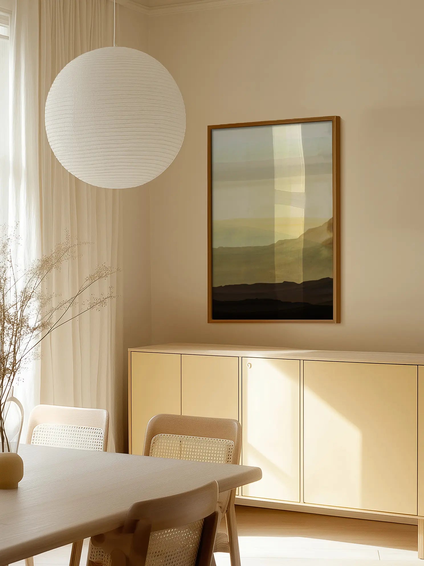 Earthy Watercolor Mountains No3 Poster