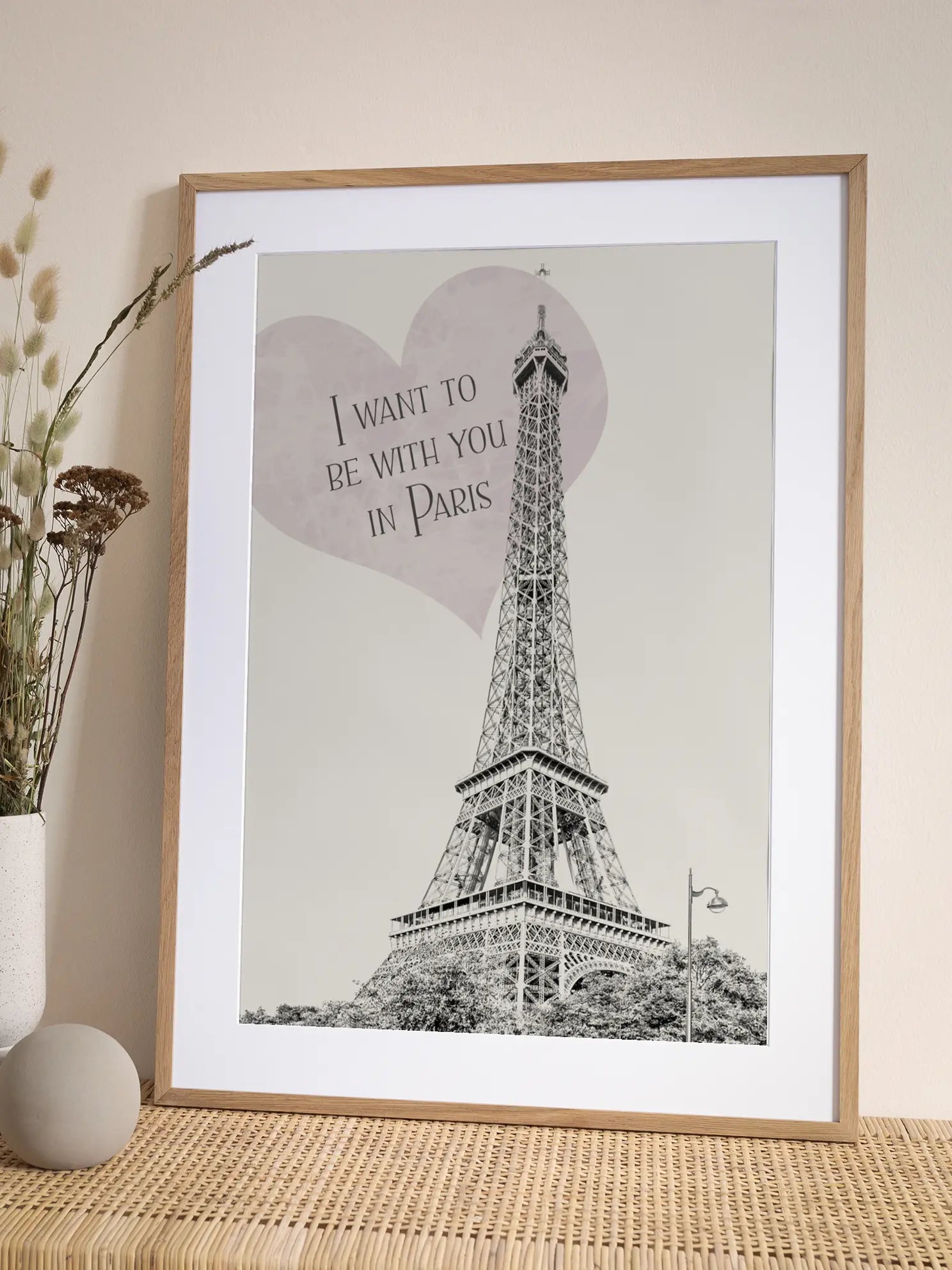 Eiffel Tower Heart Poster