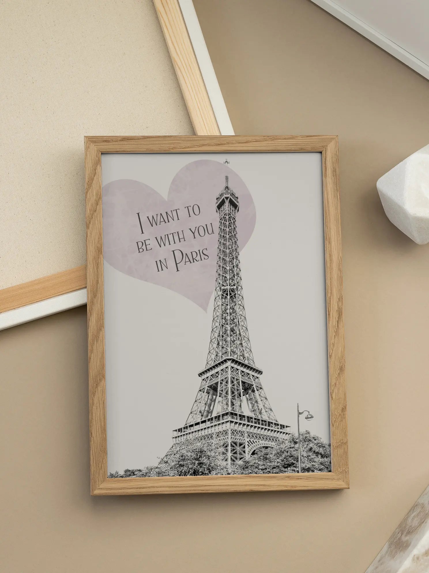 Eiffel Tower Heart Poster