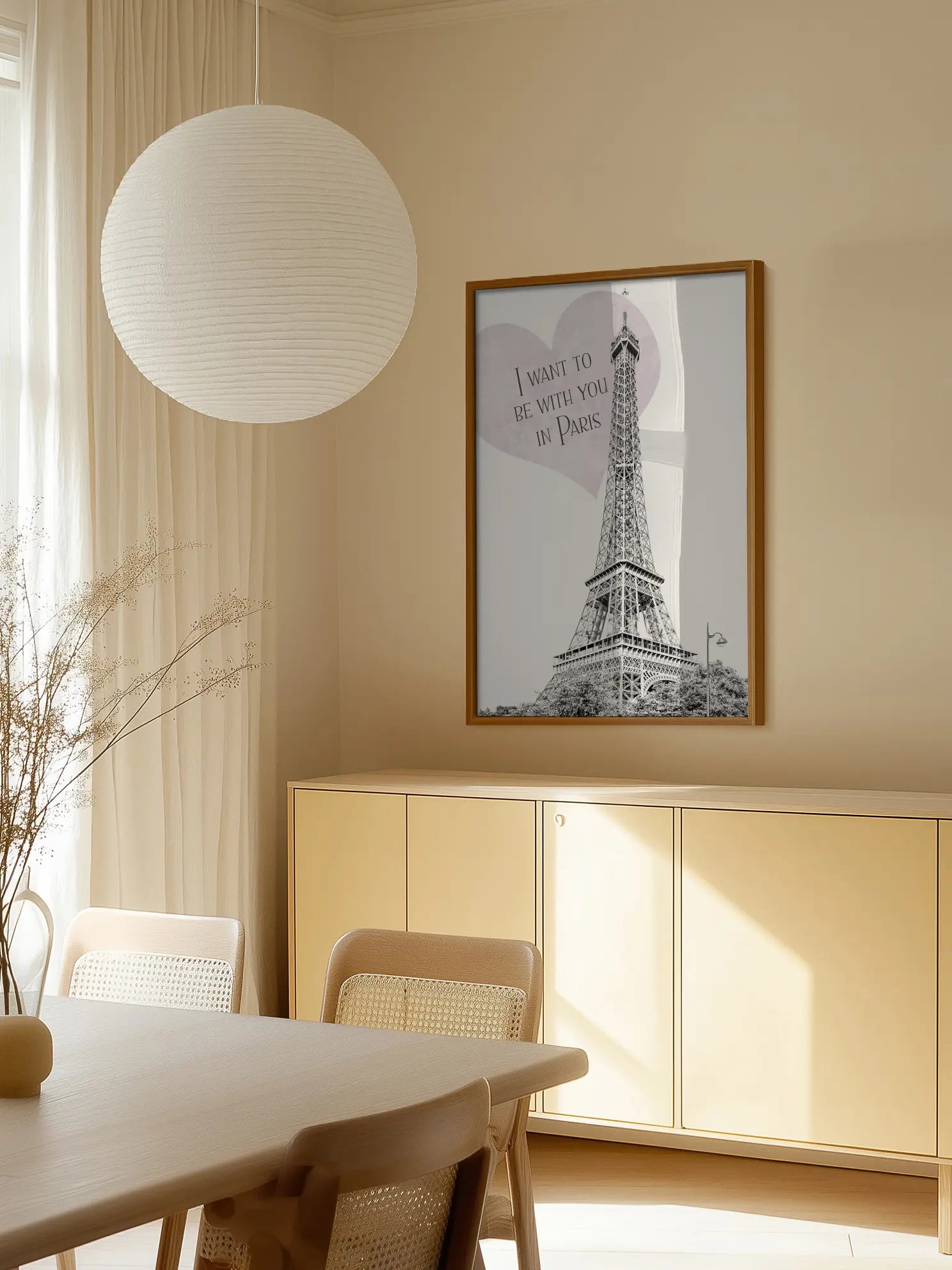 Eiffel Tower Heart Poster