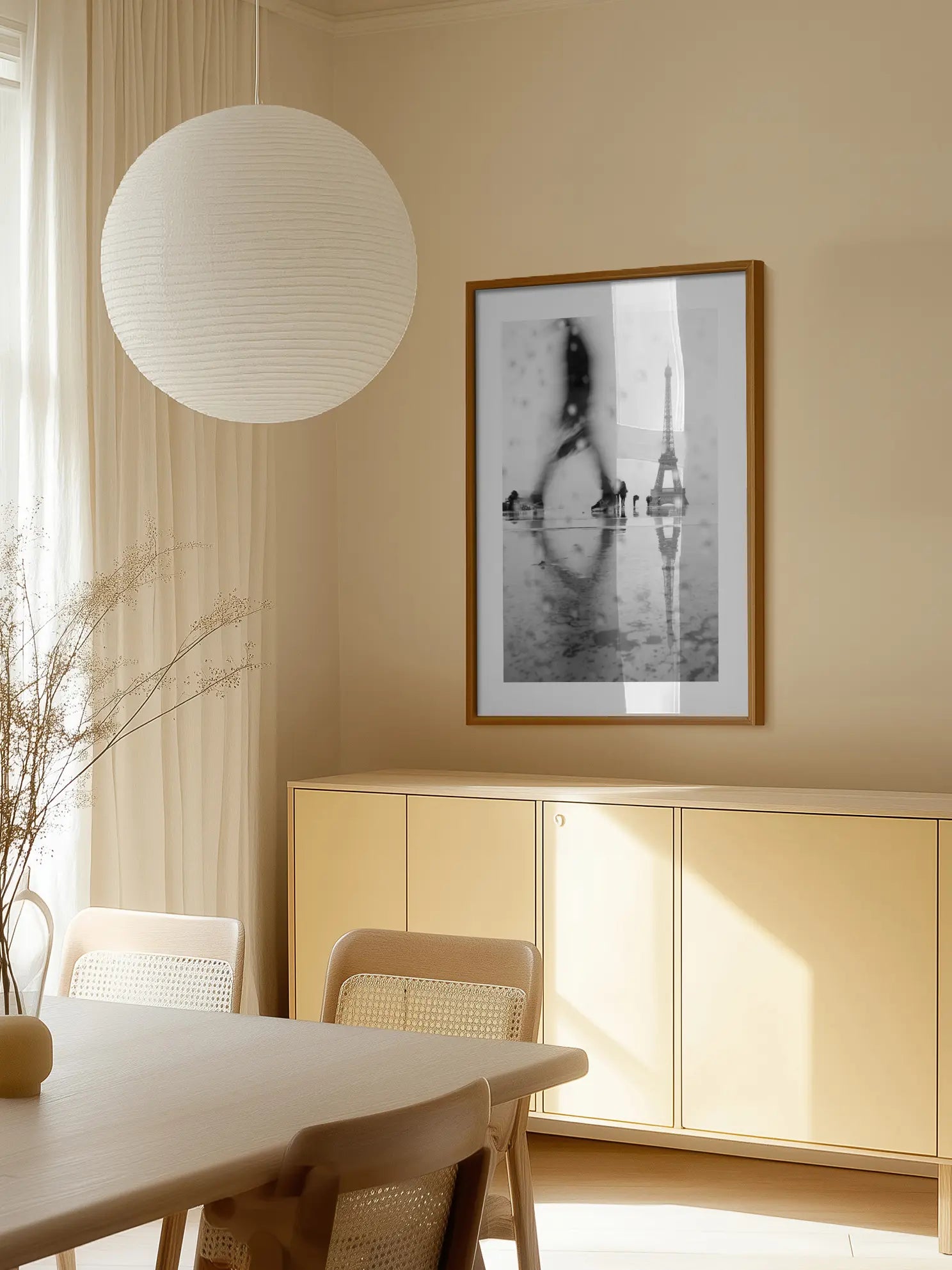 Eiffel Tower in the Rain Poster