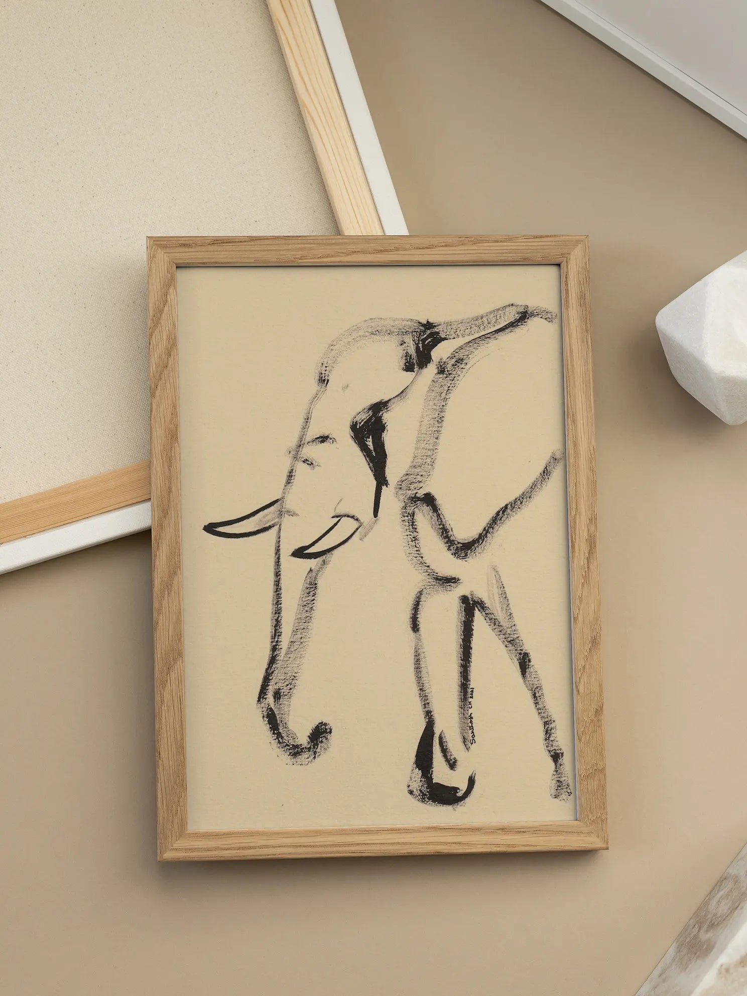 Elephant Sketch Poster