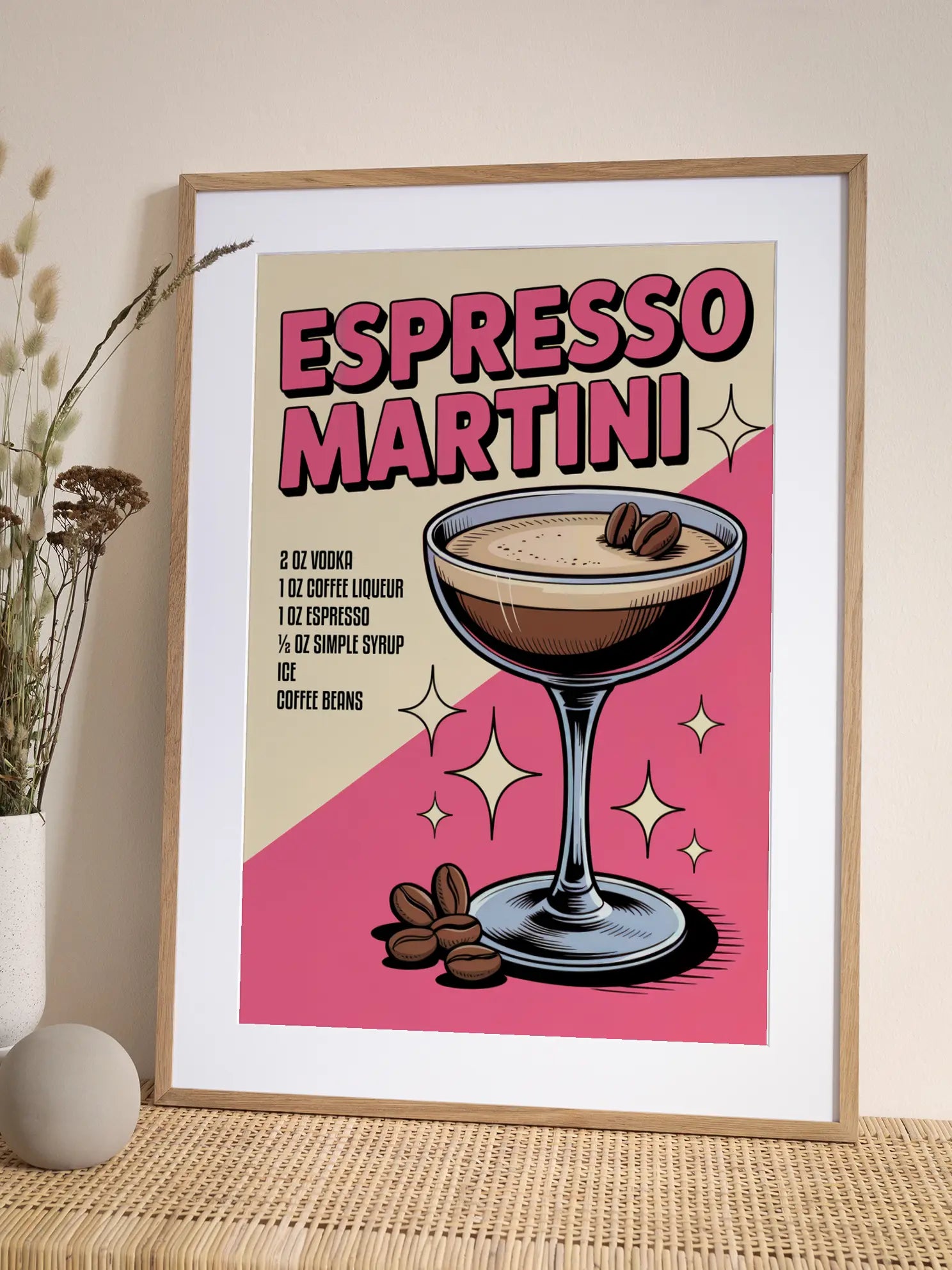 Espresso Martini Pop Art Poster