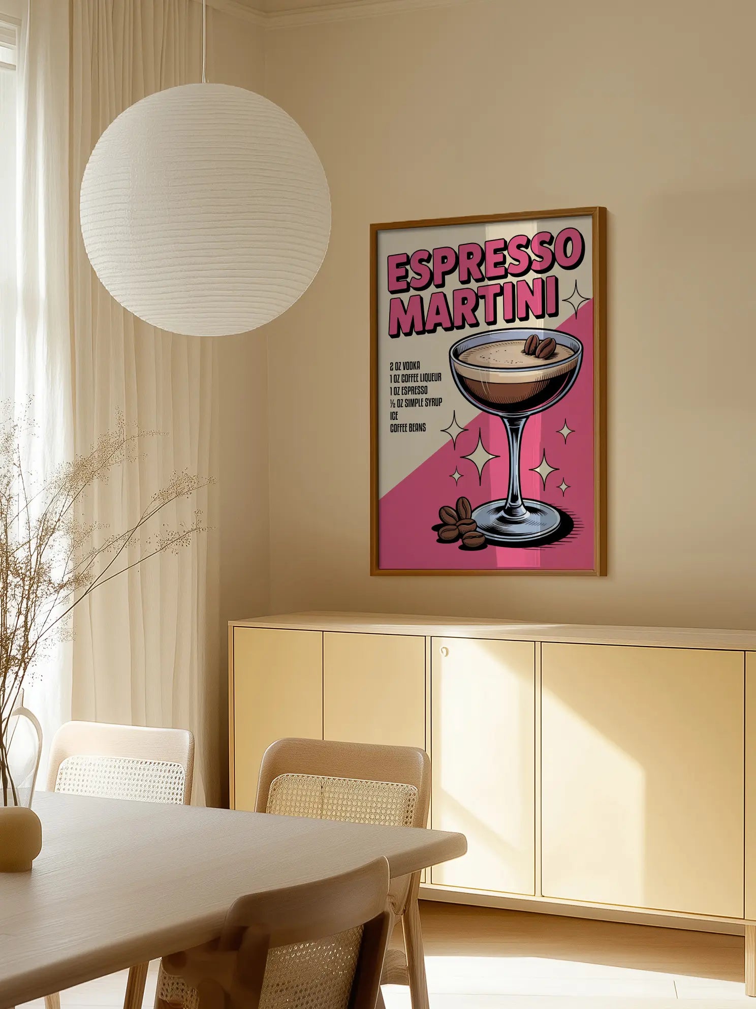 Espresso Martini Pop Art Poster
