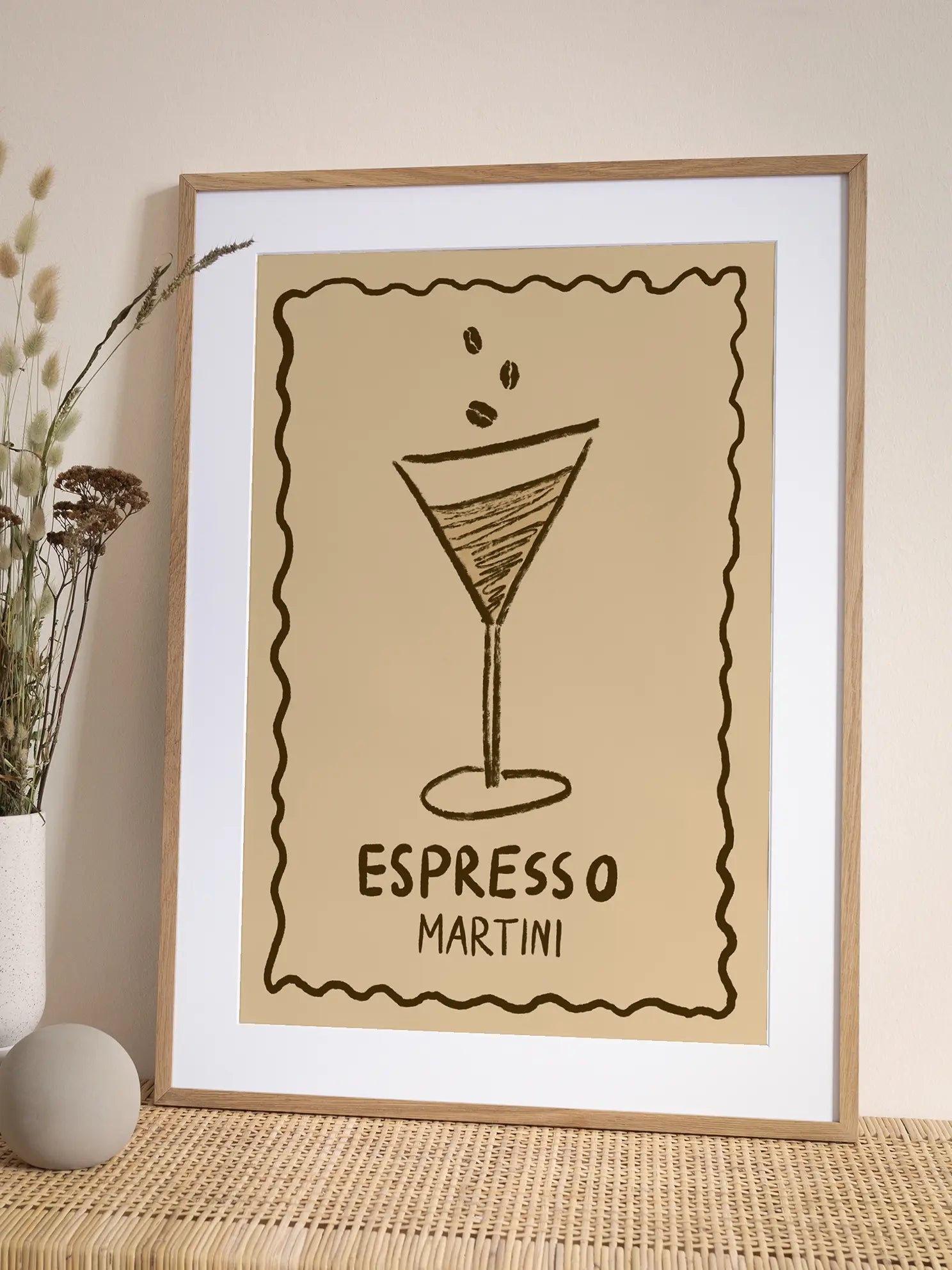 Espresso Martini Sketch Poster