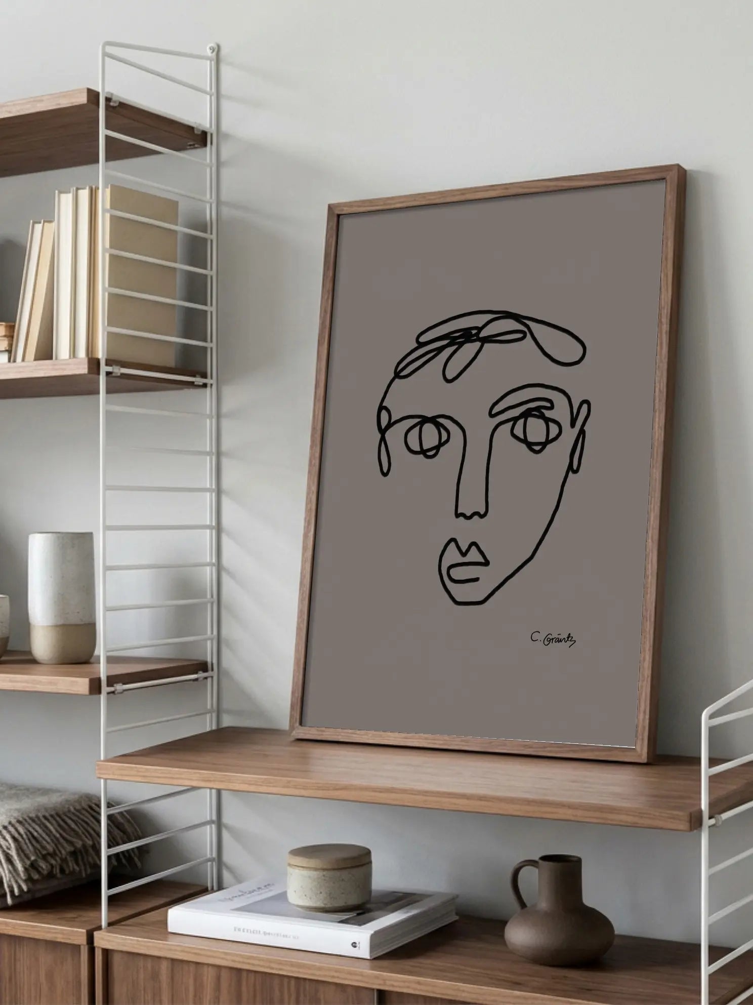 Face Line Art Poster