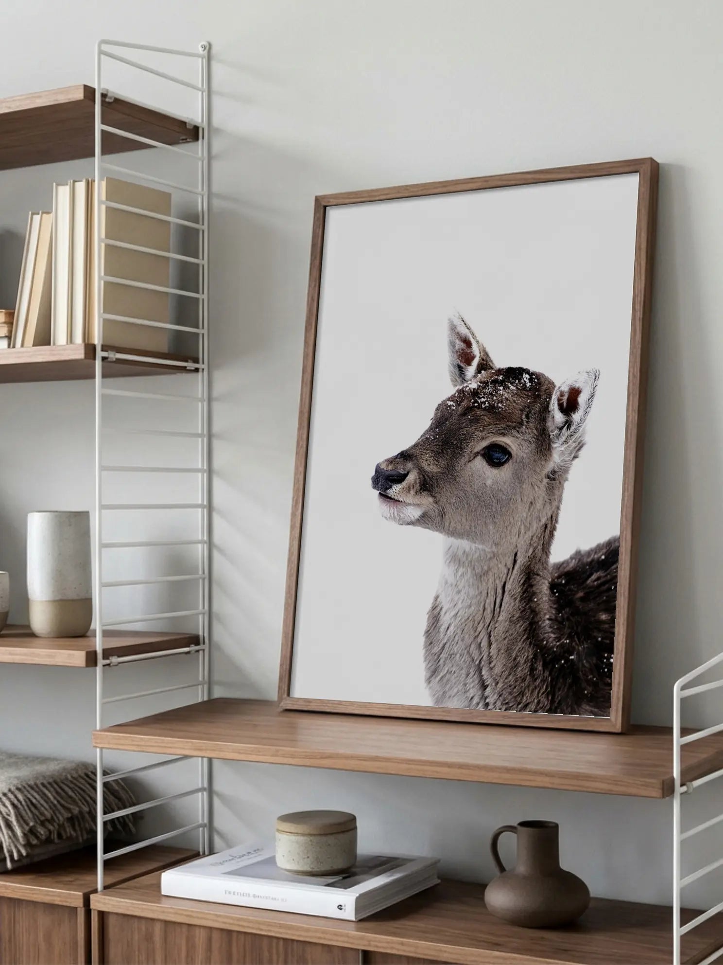 Fawn in Snow Poster