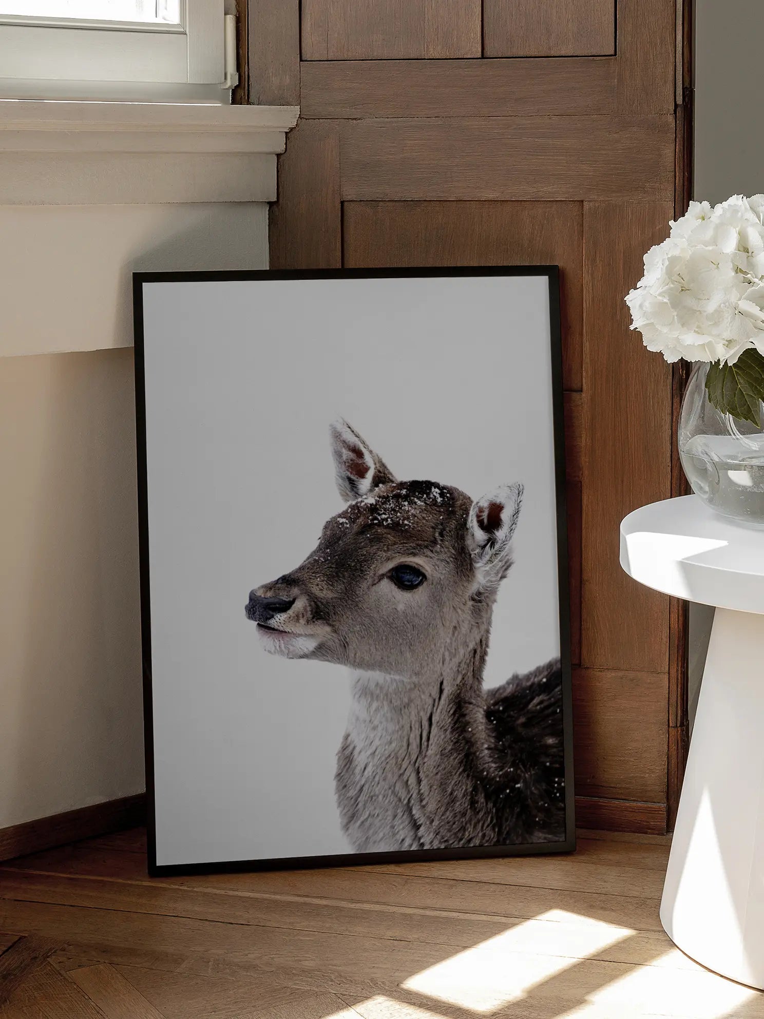 Fawn in Snow Poster