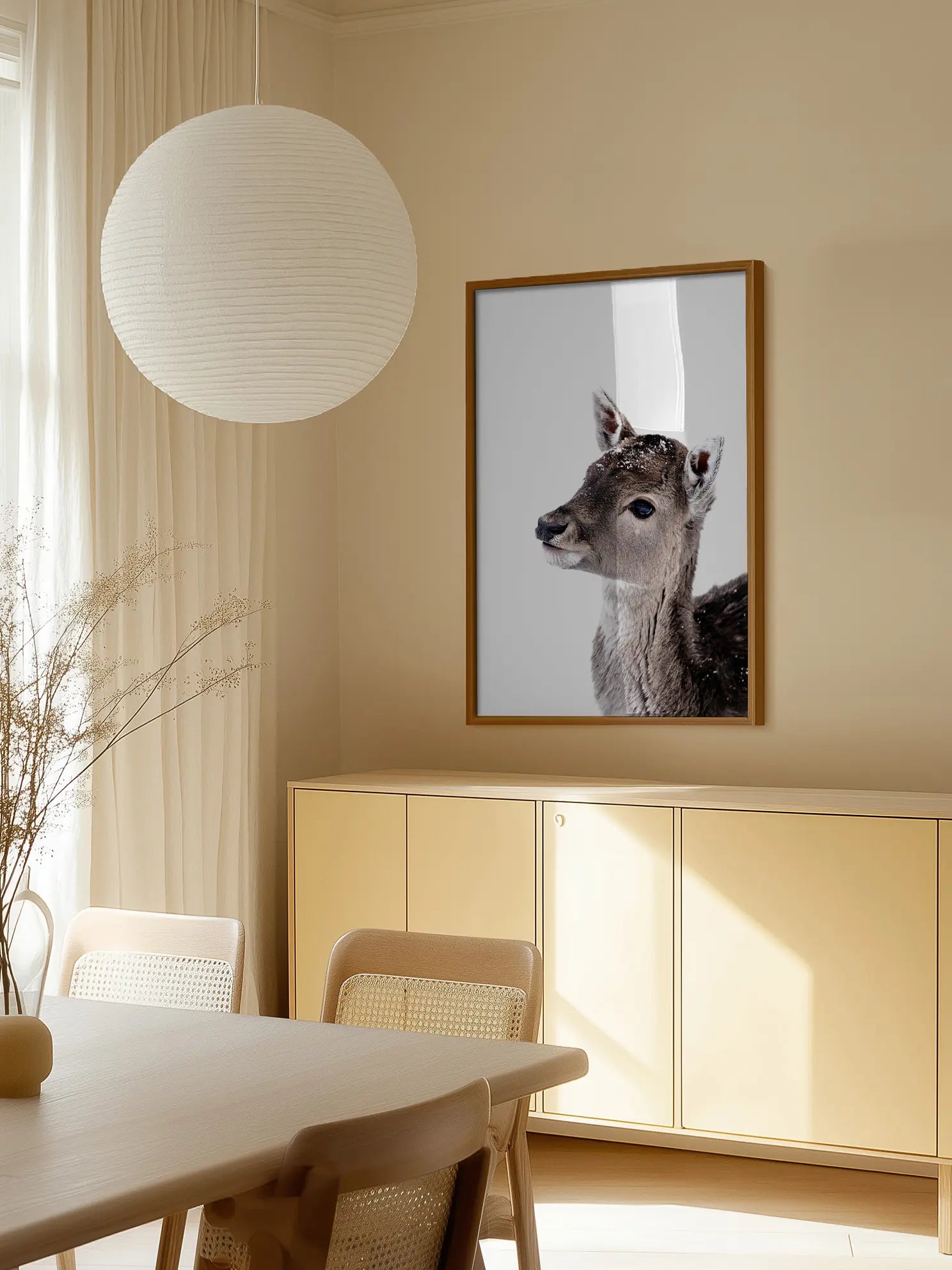 Fawn in Snow Poster