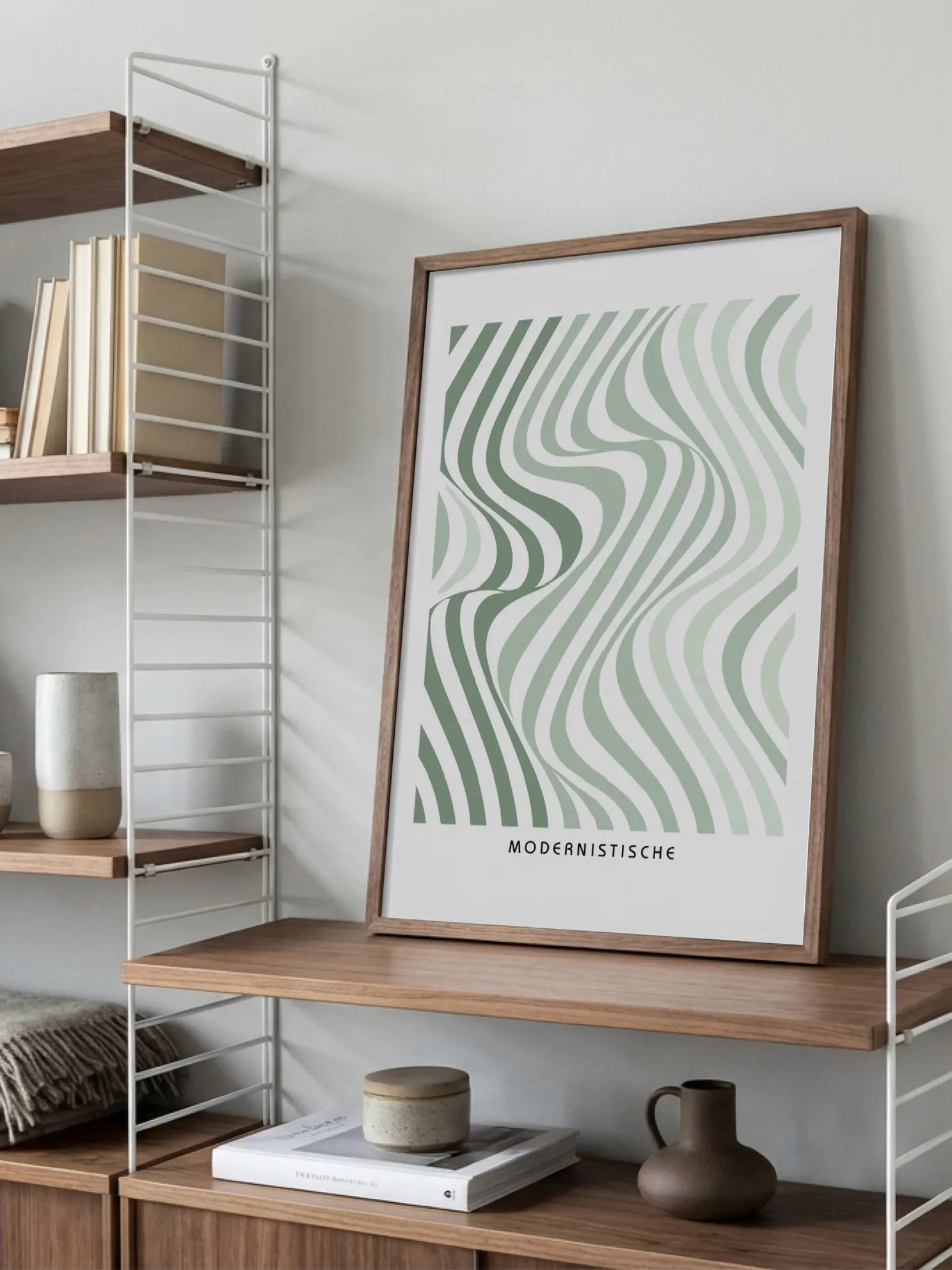 Fern Ripples — Bauhaus Poster
