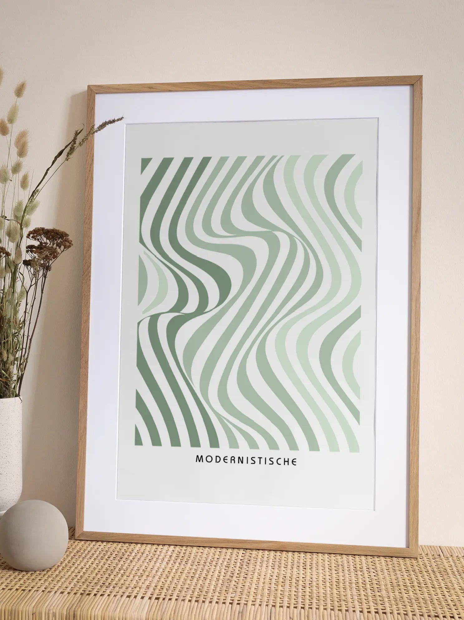 Fern Ripples — Bauhaus Poster