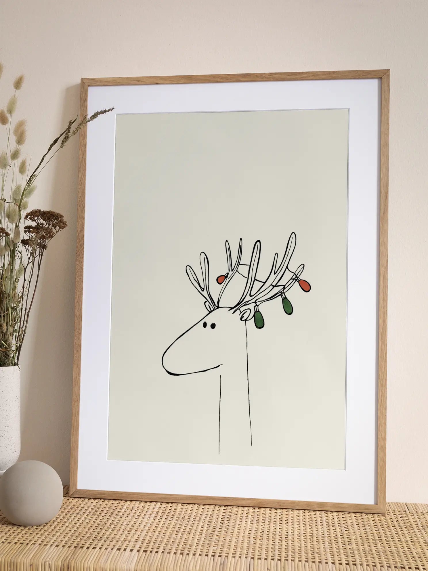 Festive Reindeer Poster