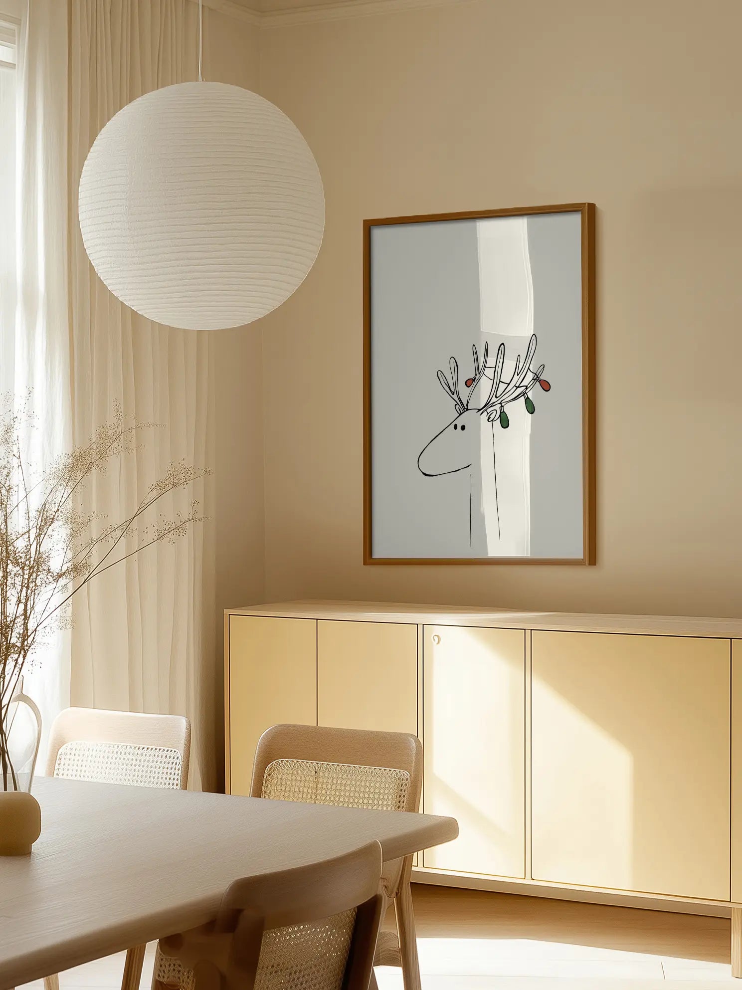 Festive Reindeer Poster